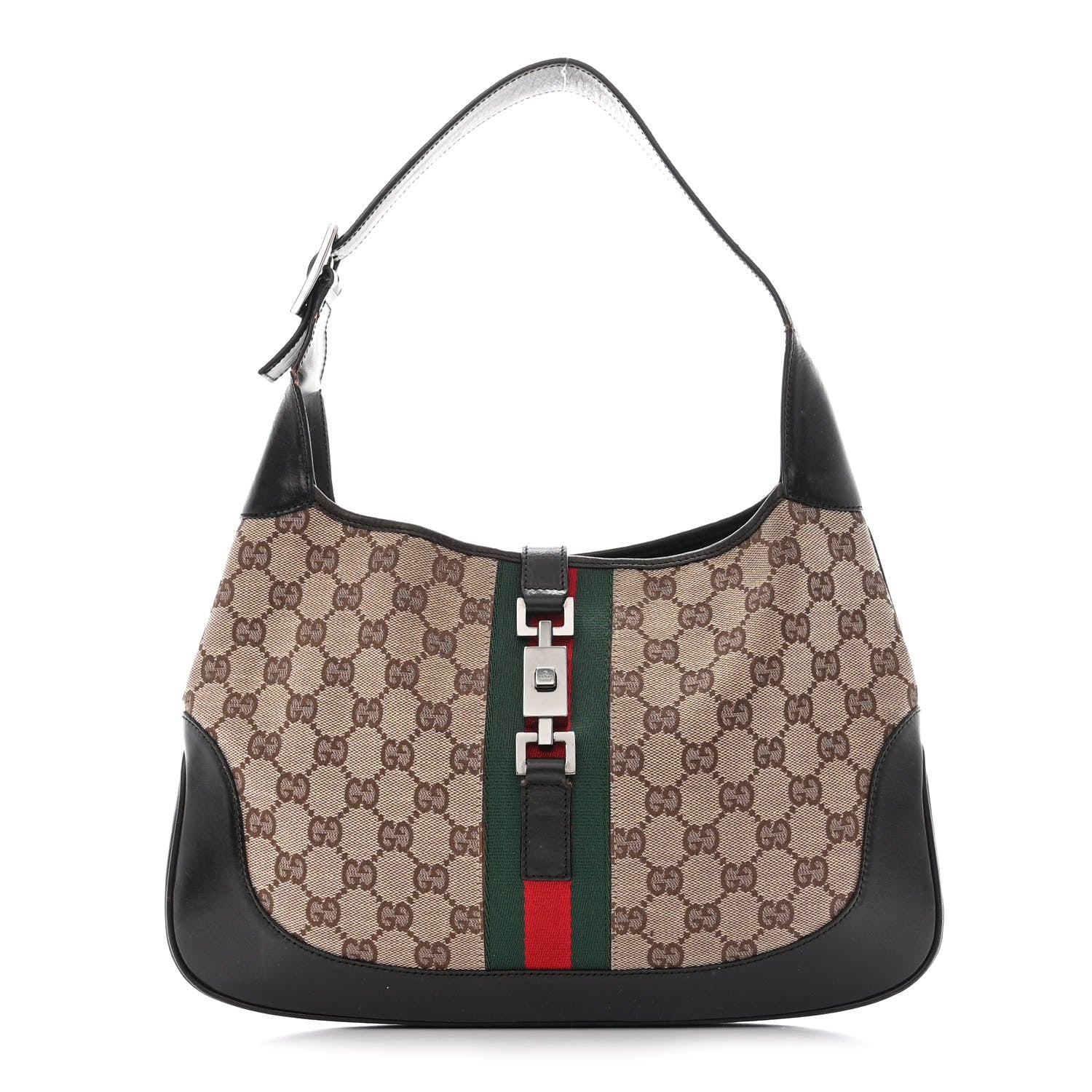 Gucci GG WEB JACKIE O Monogram Shoulder Bag