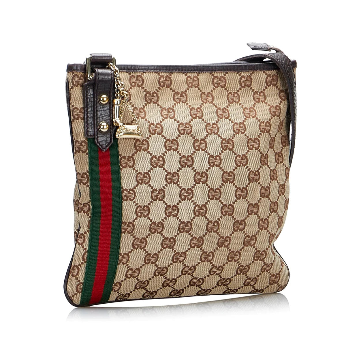 Gucci WEB CHARMS Monogram Travel Bag