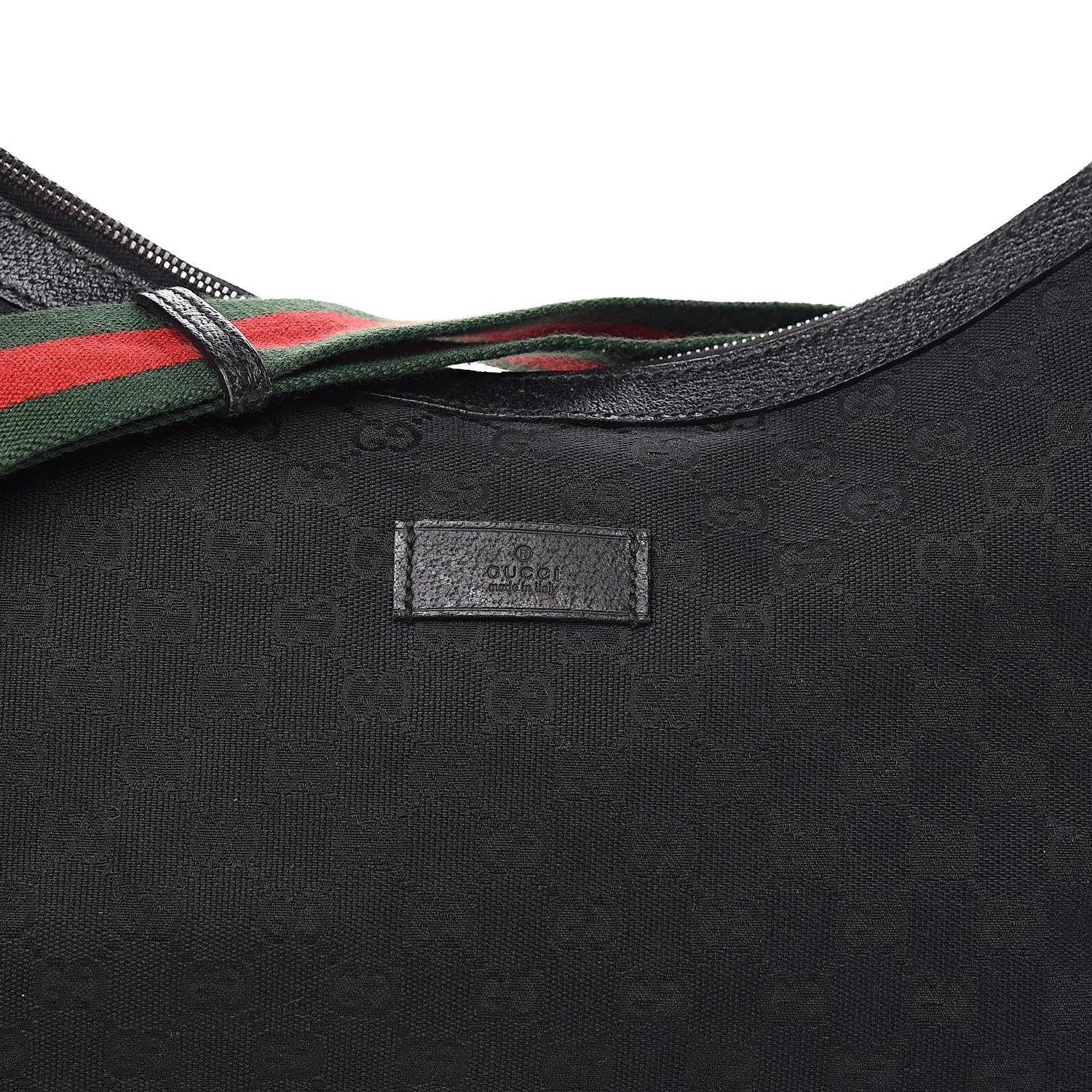 Gucci GG WEB HALF MOON Monogram Hobo Bag