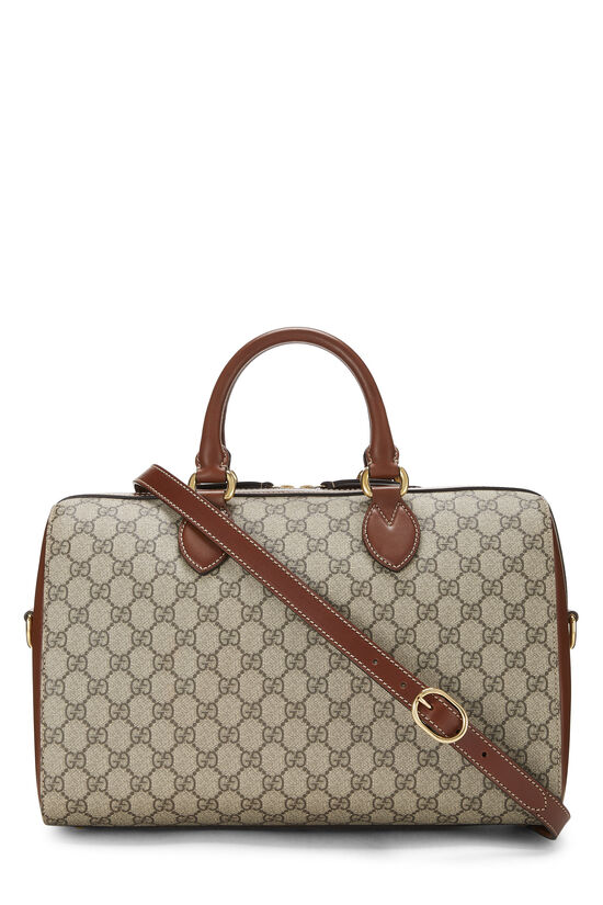 Gucci GG SUPREME BOSTON Canvas Travel Bag