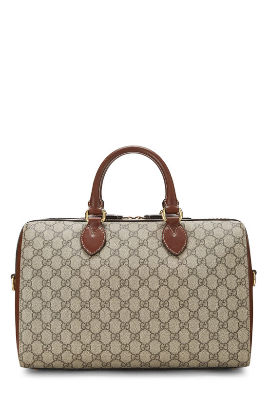 Gucci GG SUPREME BOSTON Canvas Travel Bag