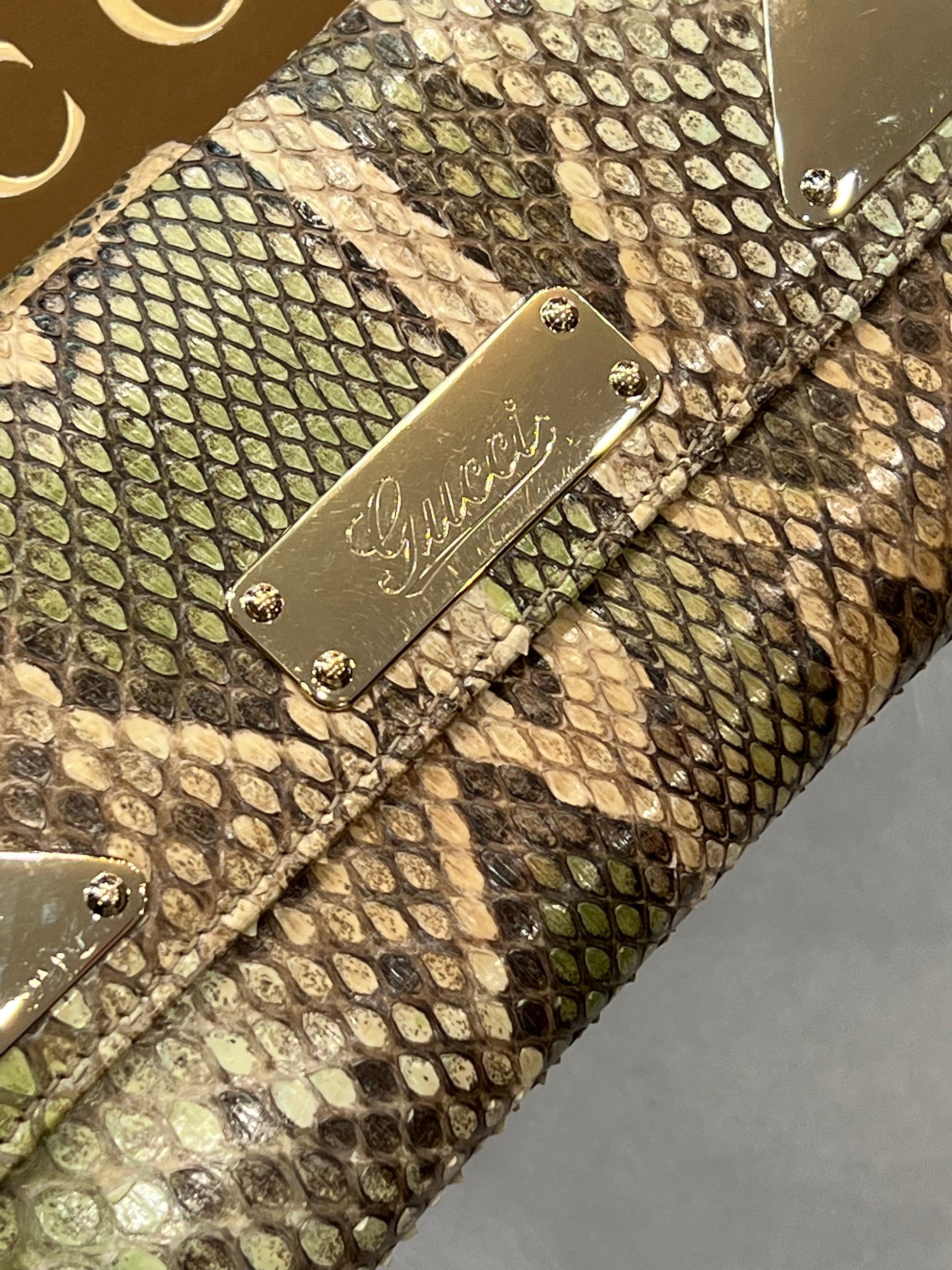 Gucci Python Continental Wallet Case