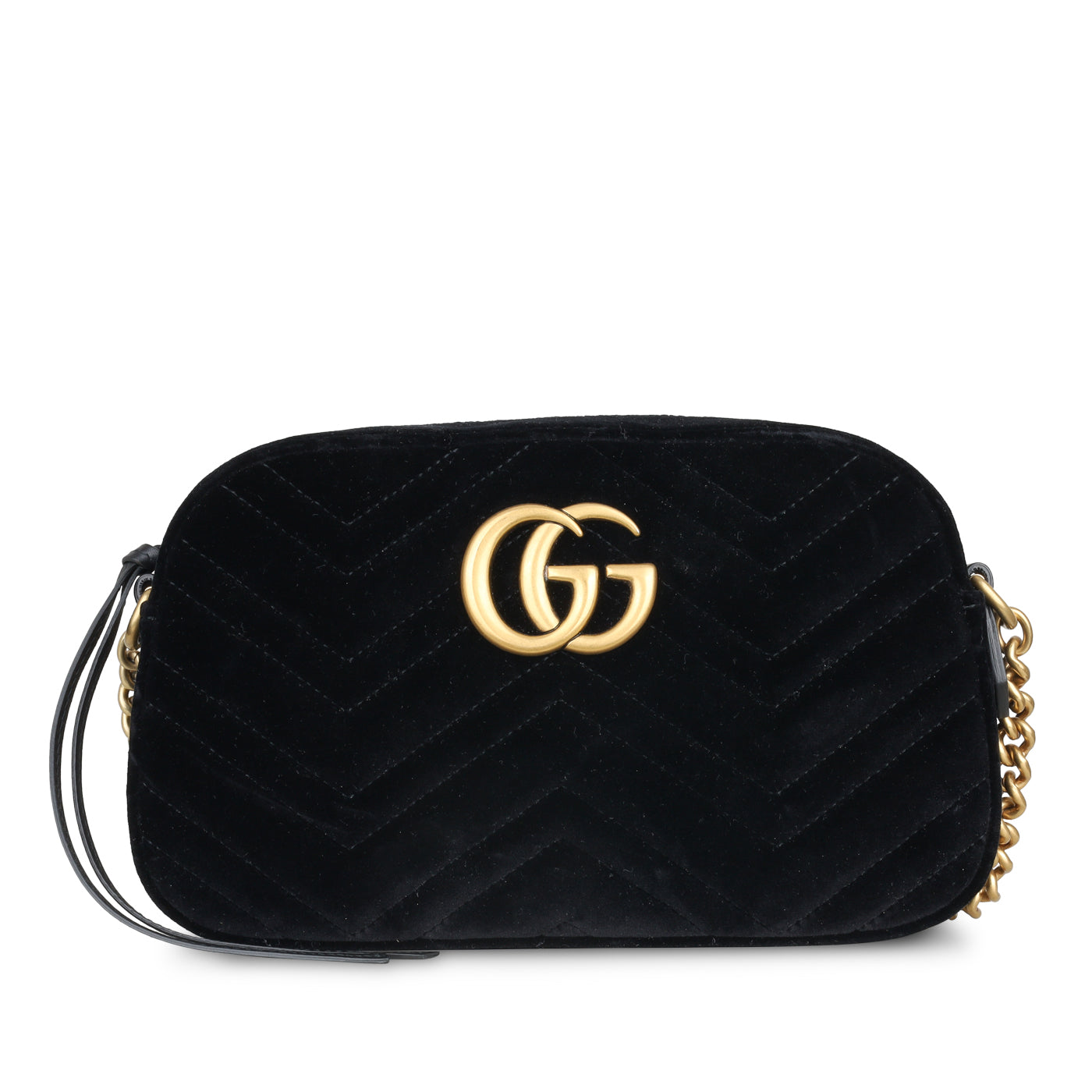 Gucci Marmont Bag Velvet Small Shoulder Bag Black Velvet
