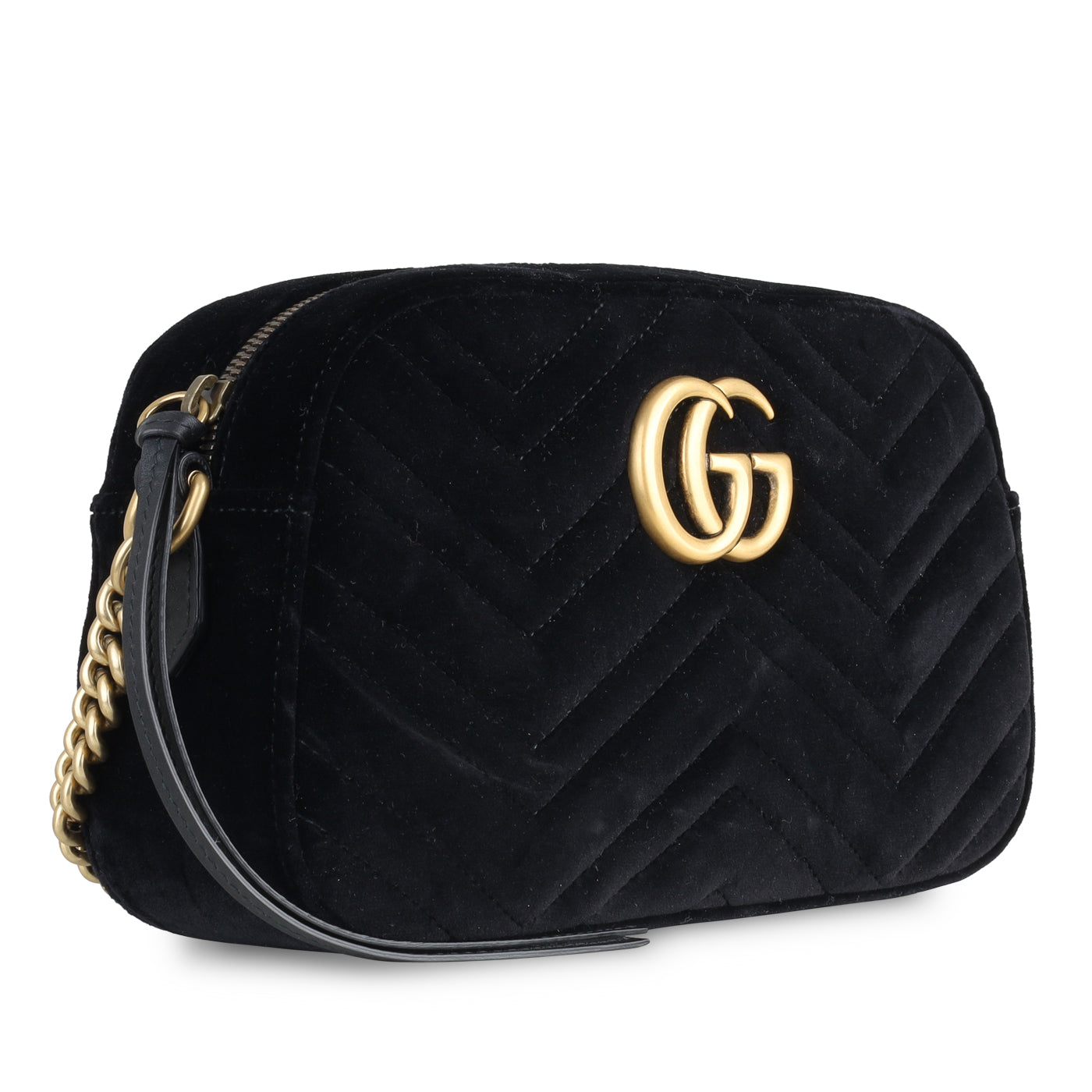 Gucci Marmont Bag Velvet Small Shoulder Bag Black Velvet