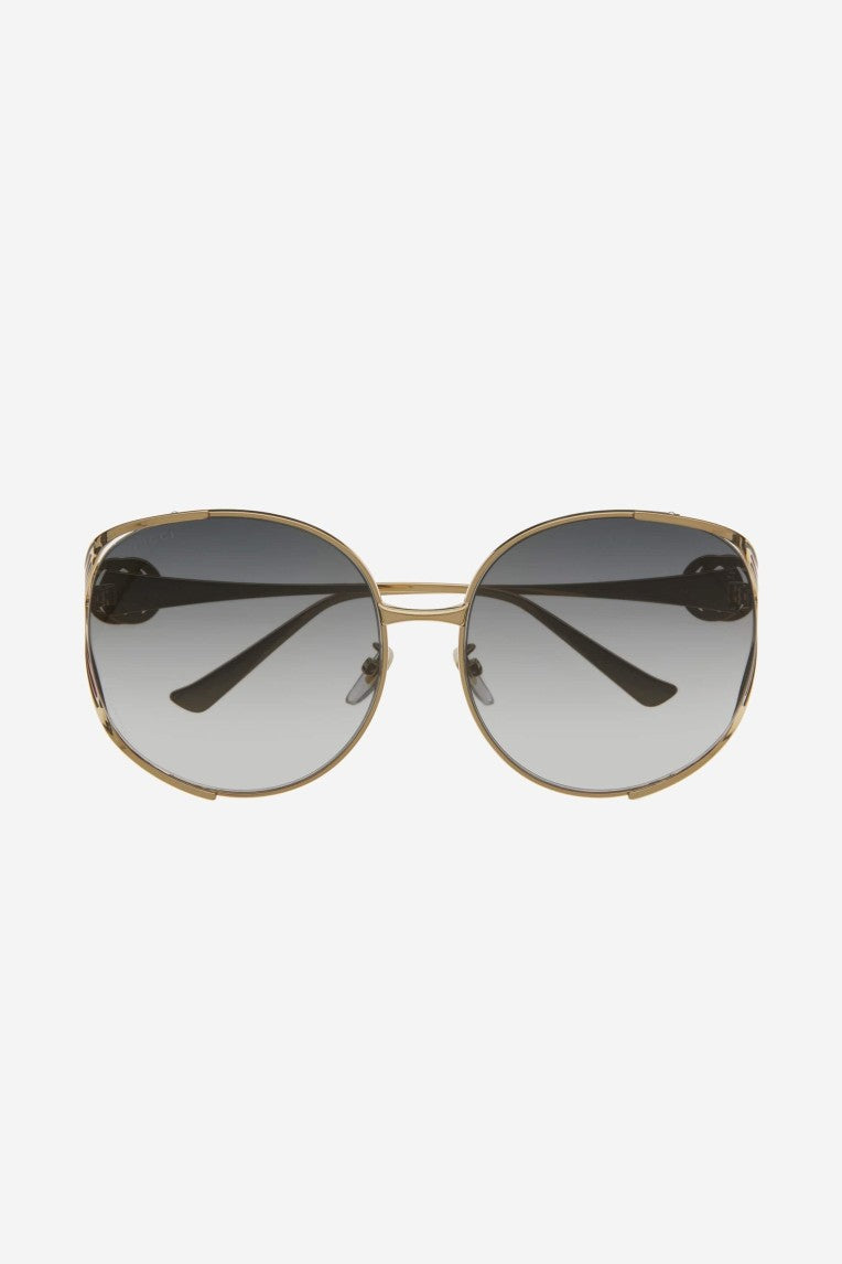 Gucci ROUND 63MM FRAME GRADIENT Gold Sunglasses