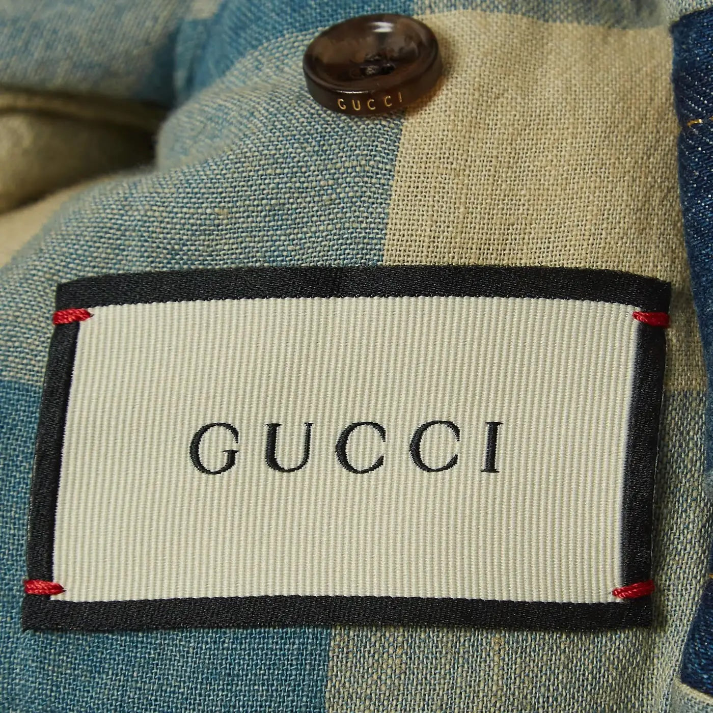 Gucci TATAN & GINGHAM SHUNGA PEARL Denim Apparel