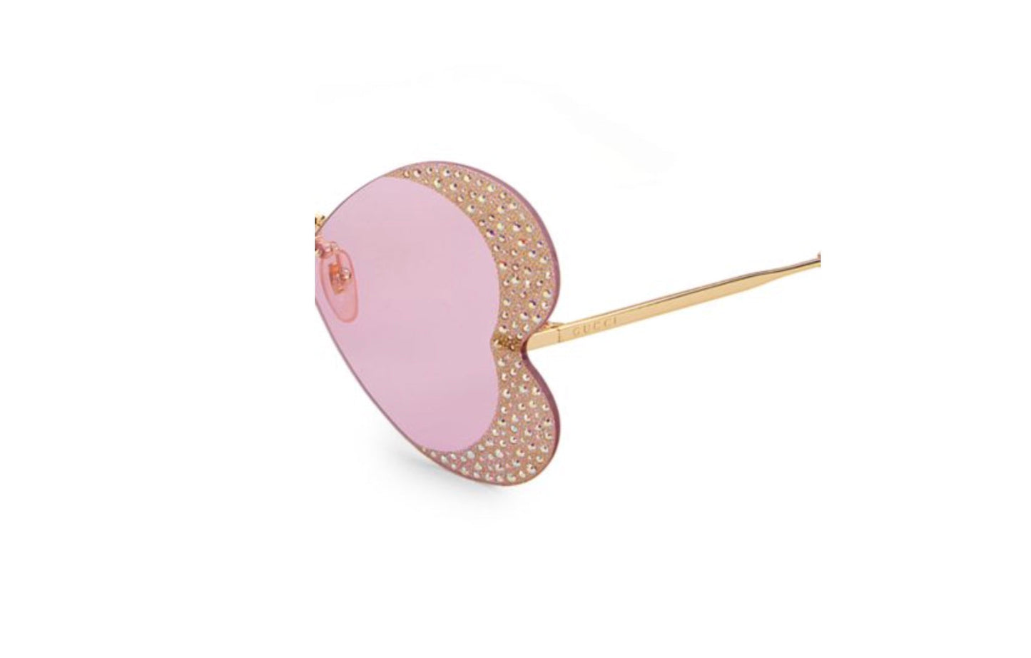 Gucci SPECIAL EDITION CRYSTAL HEART Sunglasses
