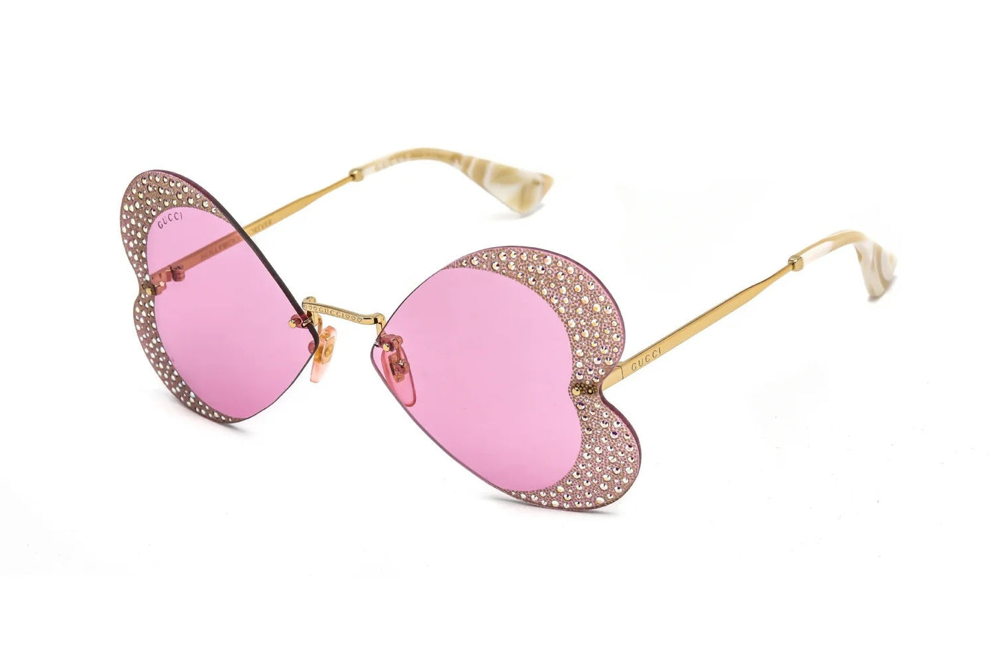 Gucci SPECIAL EDITION CRYSTAL HEART Sunglasses