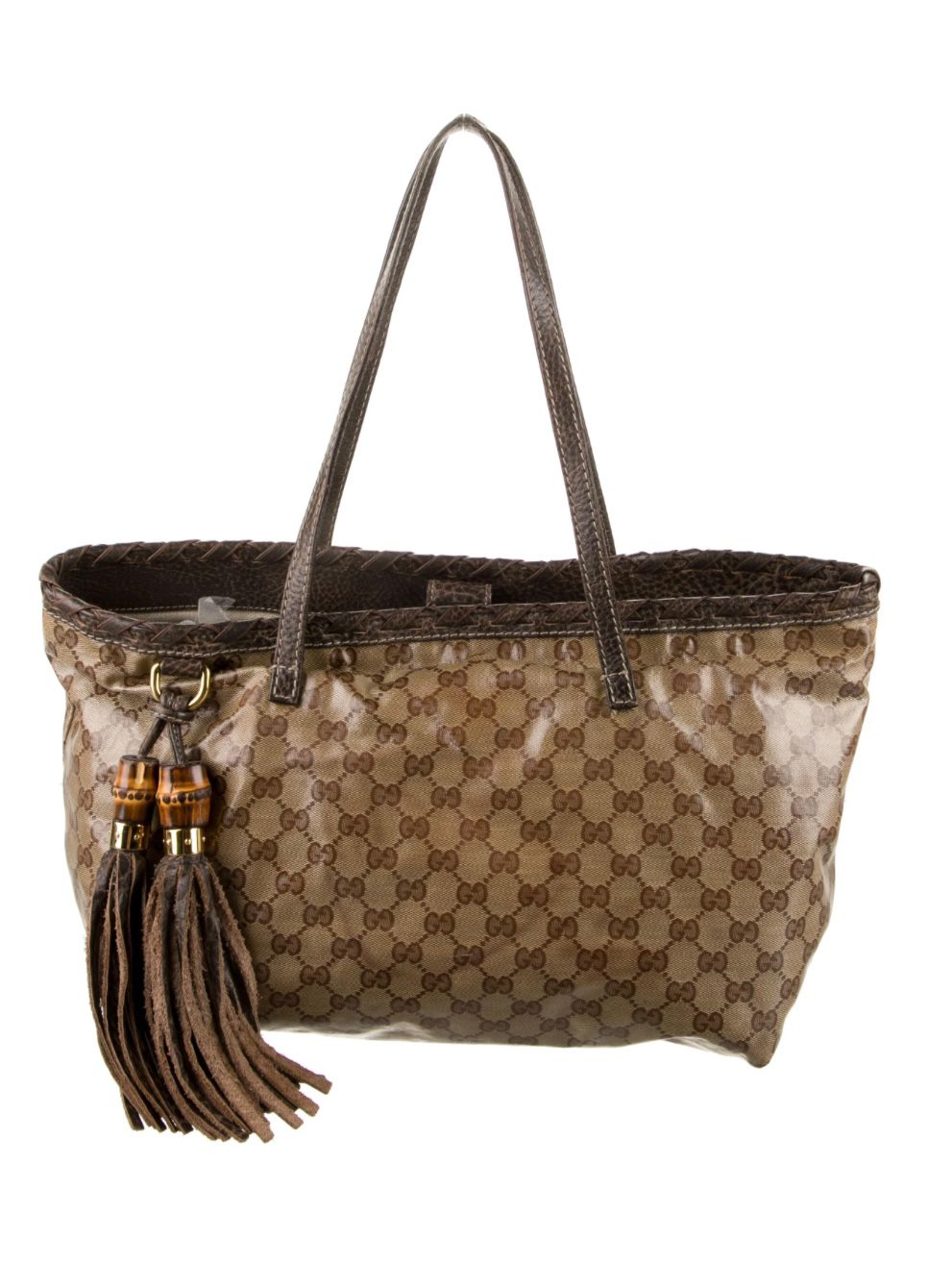 Gucci GG CRYSTAL COATED BAMBOO TASSAL Canvas Apparel