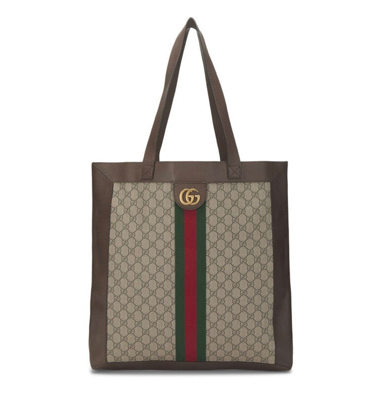 Gucci GG SUPREME OPHIDIA Canvas Large Tote Bag