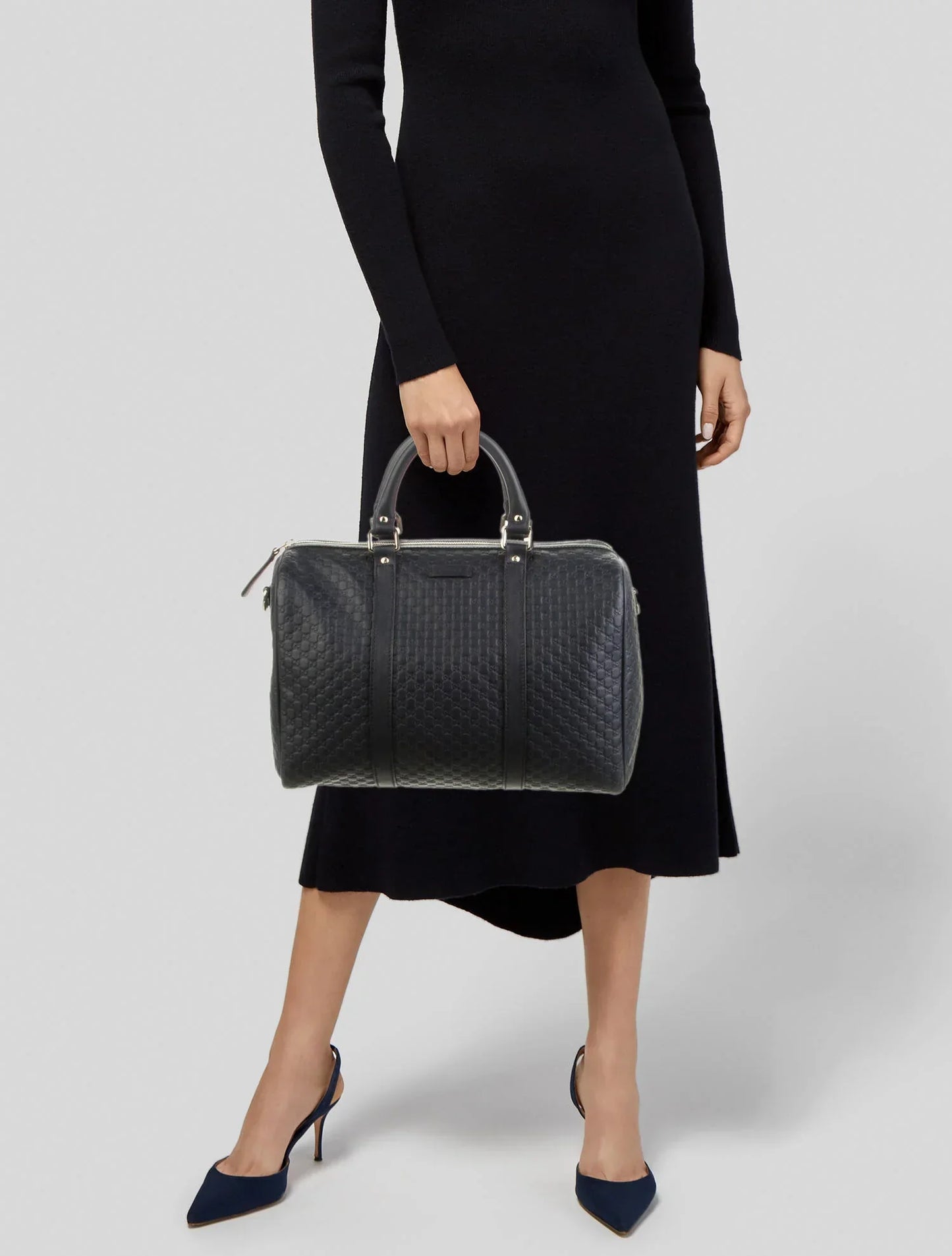 Gucci NICE BOSTON Leather Travel Bag
