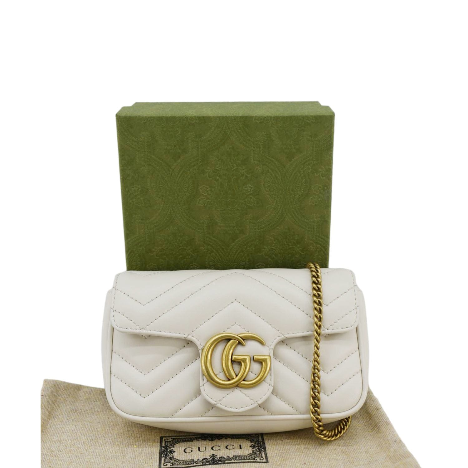 Gucci Marmont Super Mini Crossbody Bag Leather Matelasse Shoulder Bag