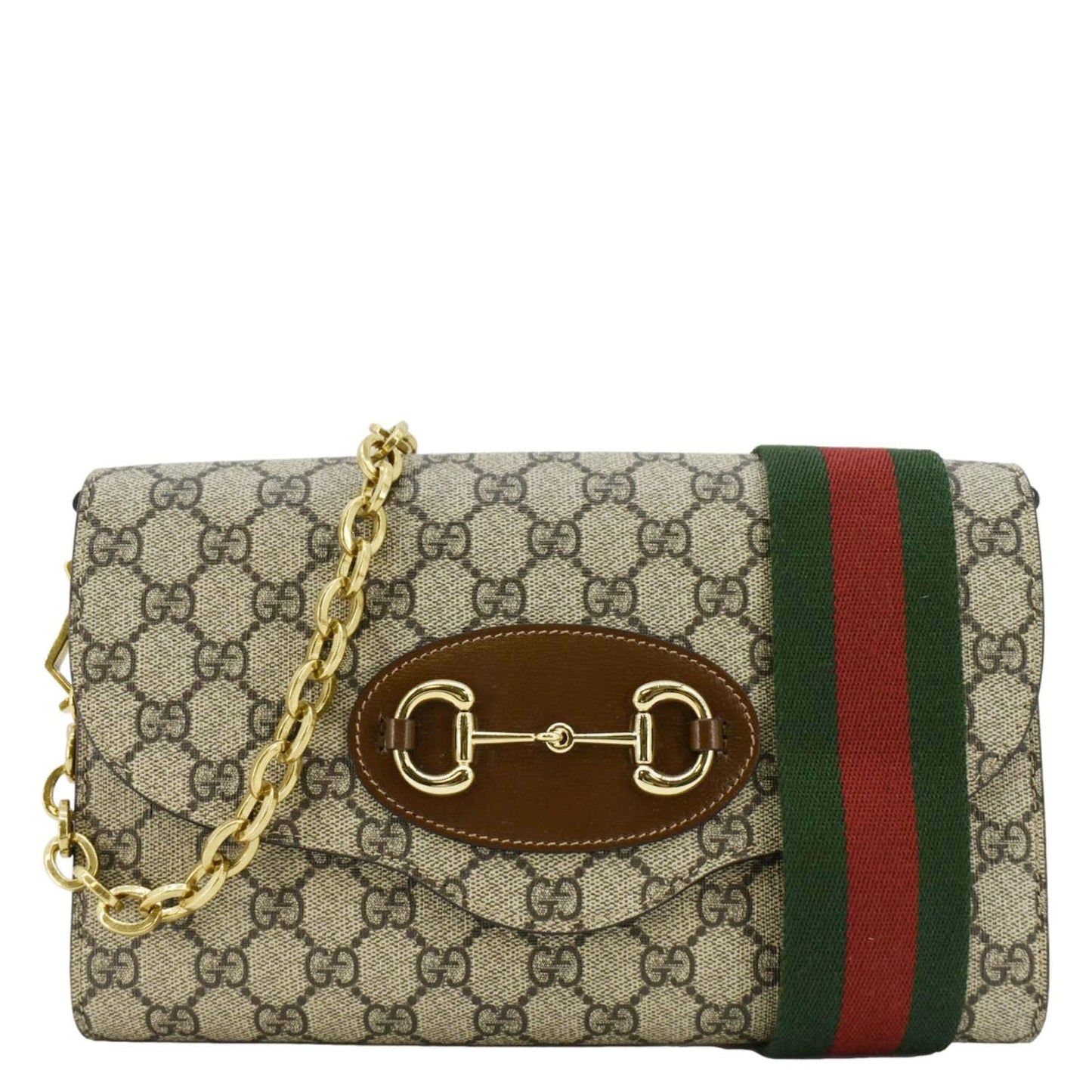 Gucci Horsebit Supreme Shoulder Bag Canvas Beige Bag 677286