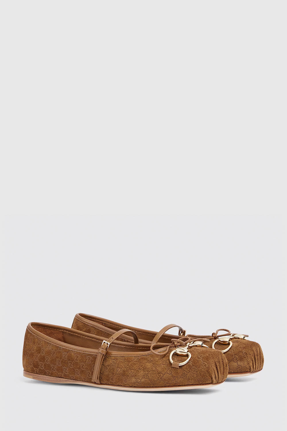 Women's Gucci Horsebit Ballet Flat In Suede - Size 38