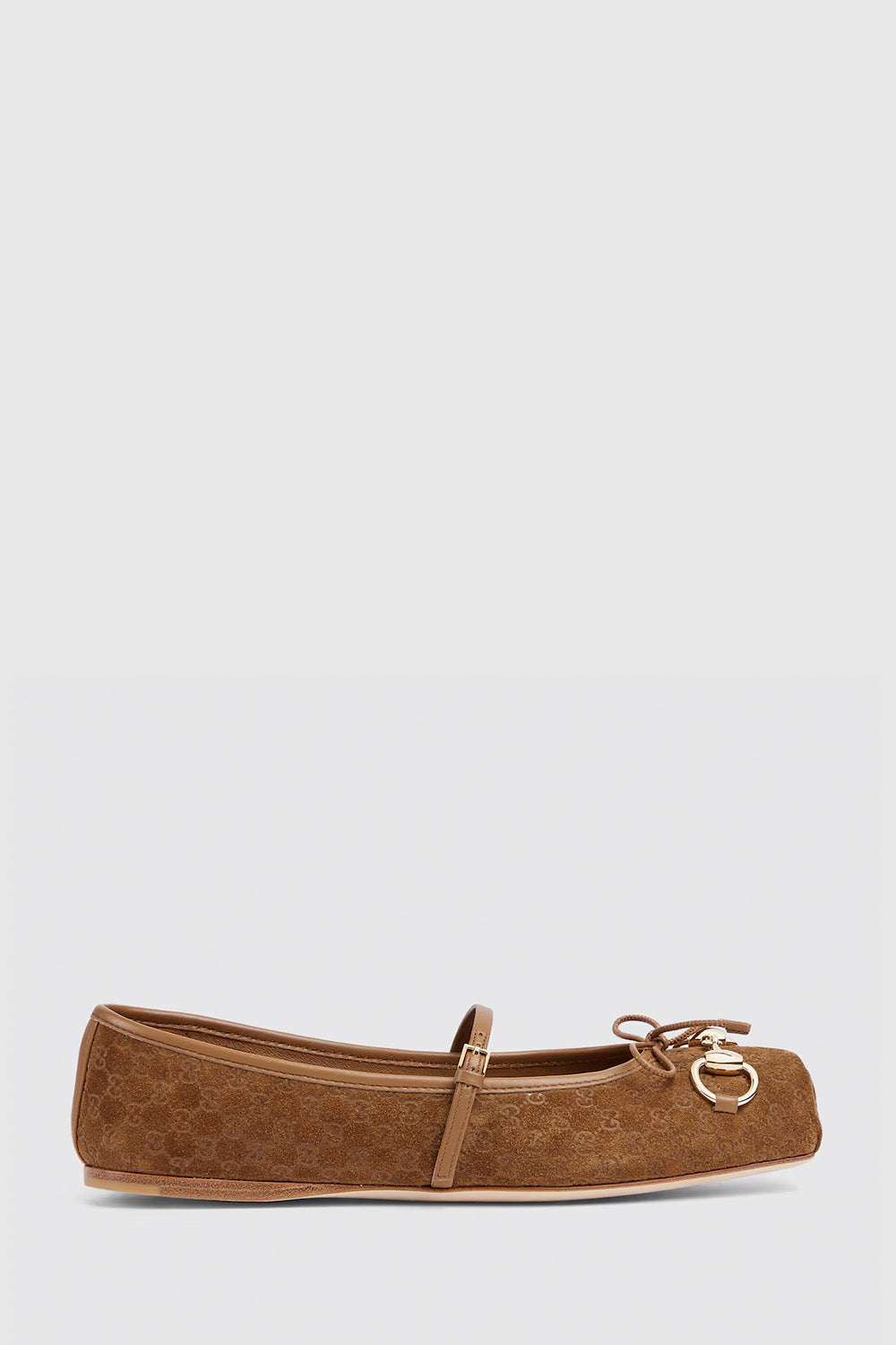Women's Gucci Horsebit Ballet Flat In Suede - Size 38