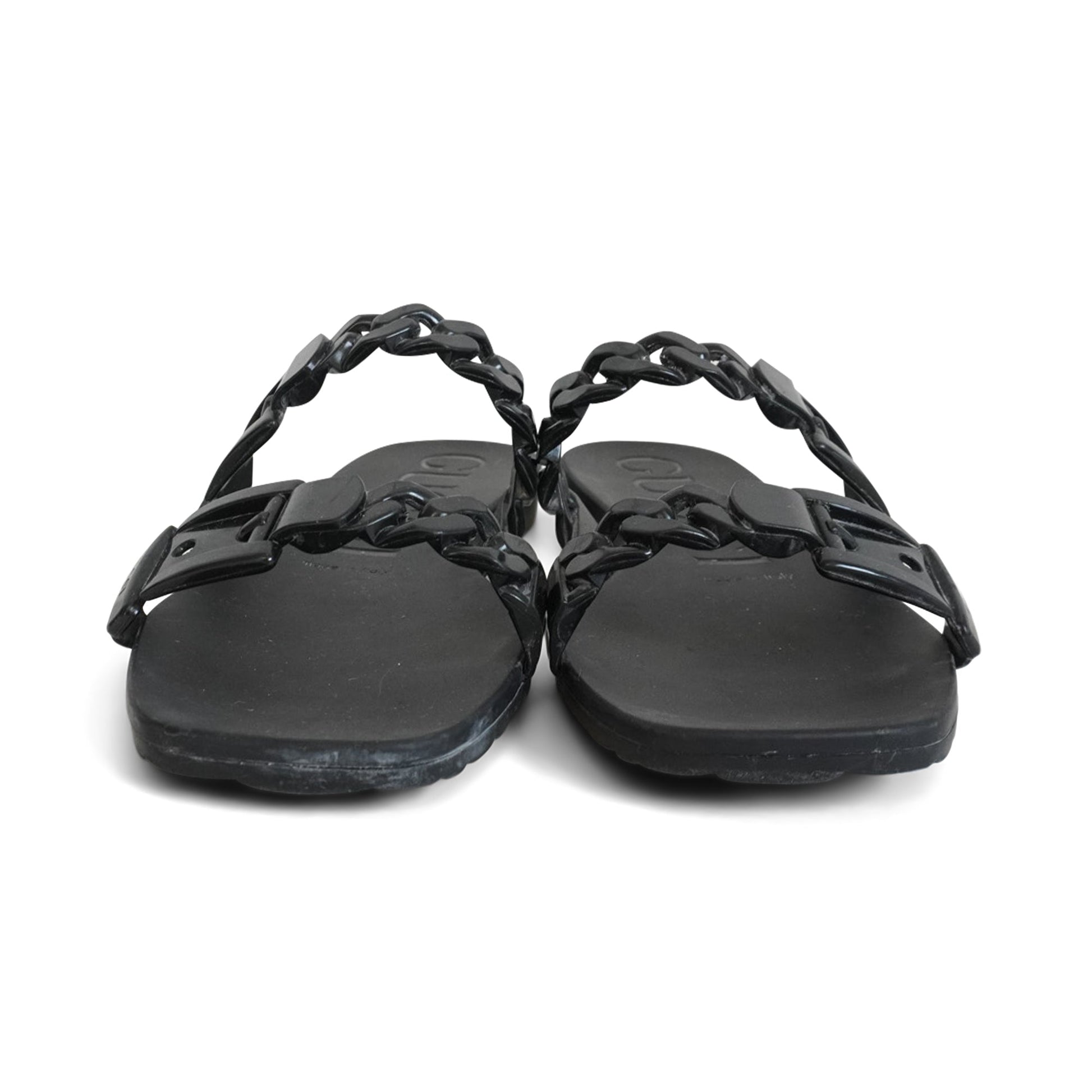 Gucci Chain-Link Rubber Sandals - Women's 36