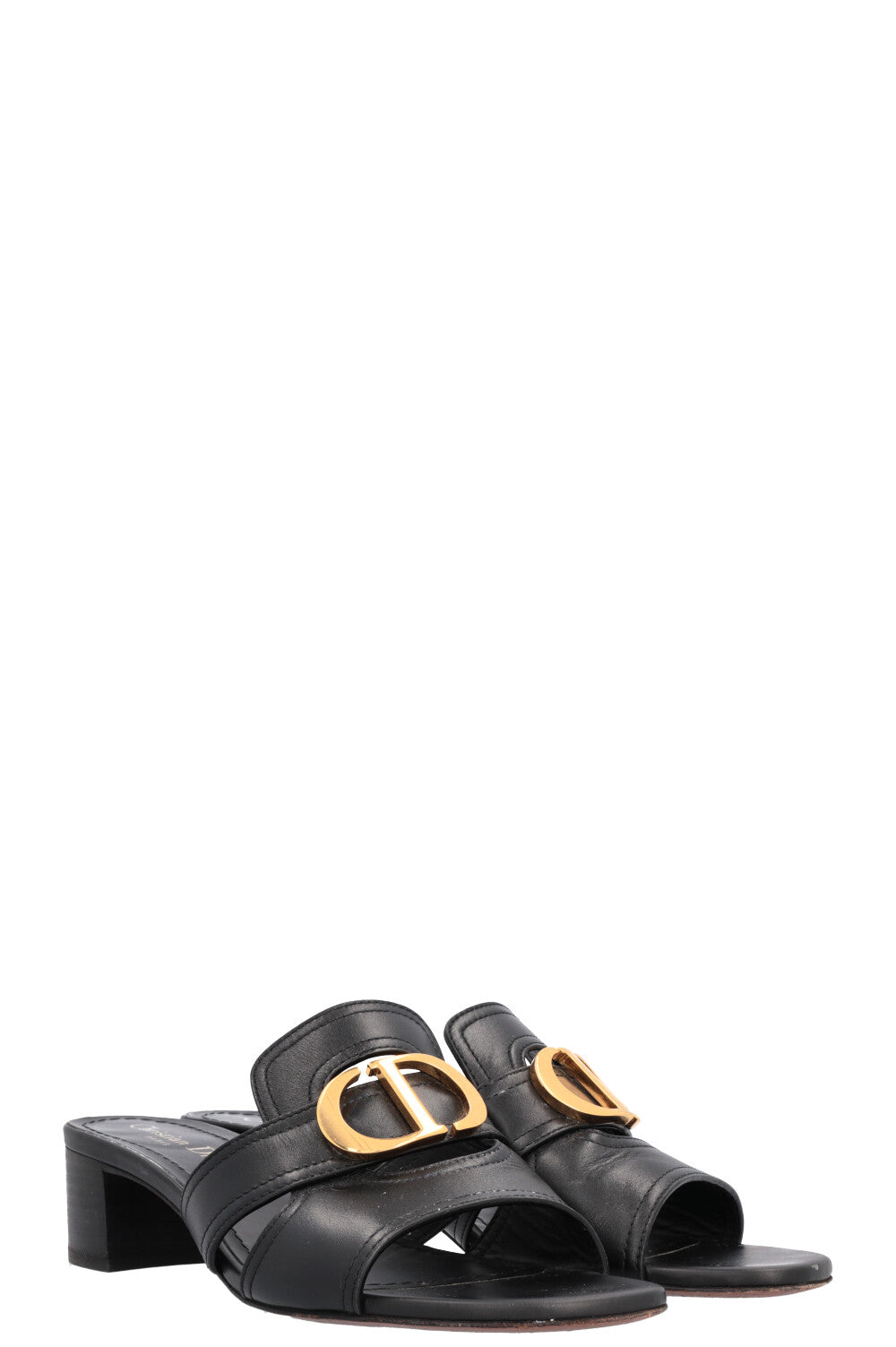 Dior 30 Montaigne Mules Black Shoes