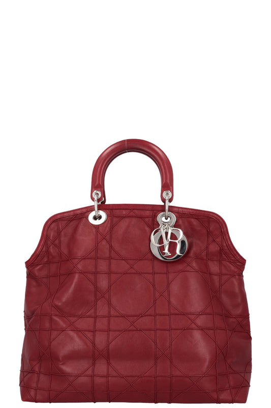 Dior Granville Bag Cannage Leather Red Handbag