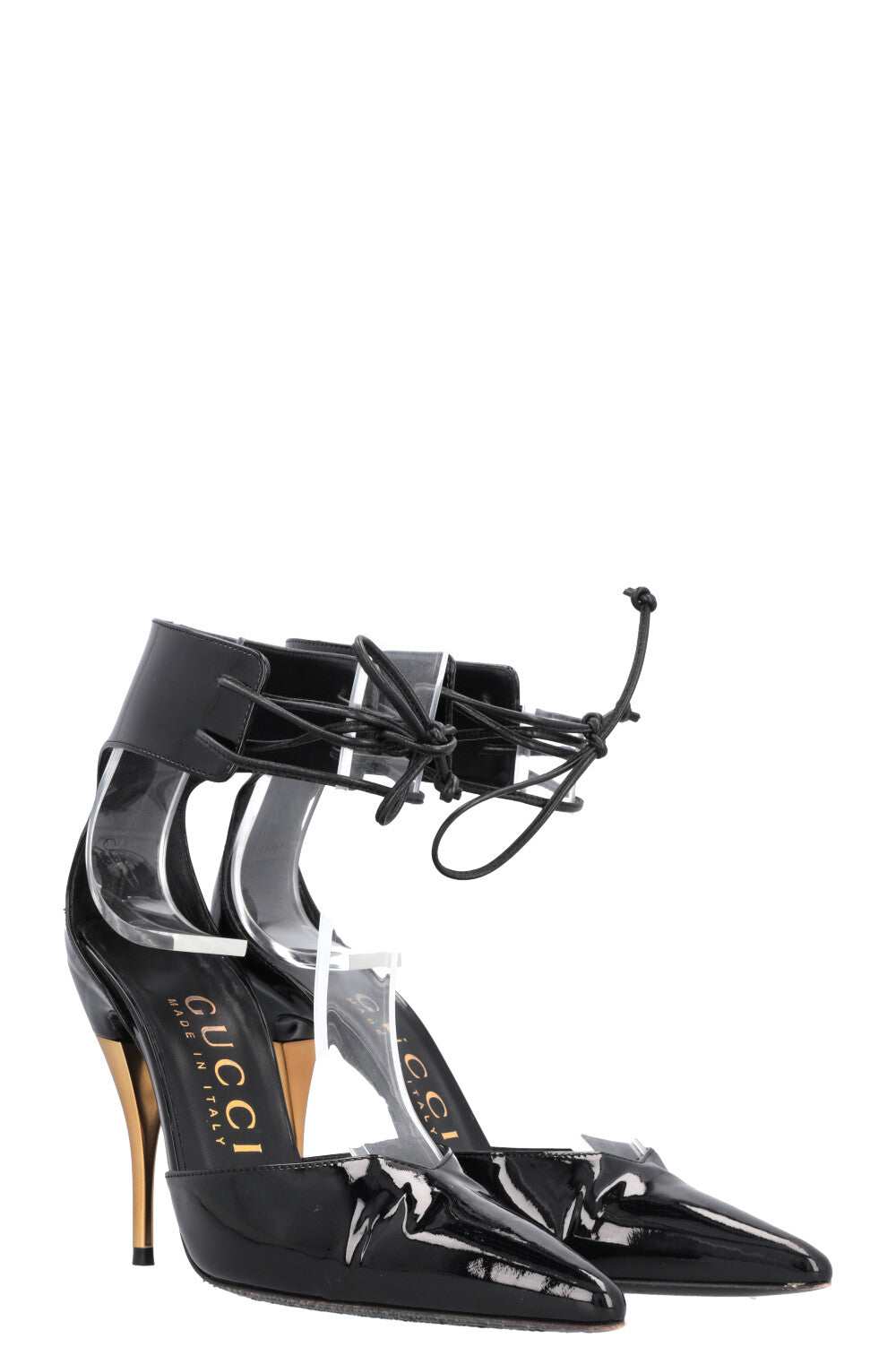 GUCCI Heels Patent Black