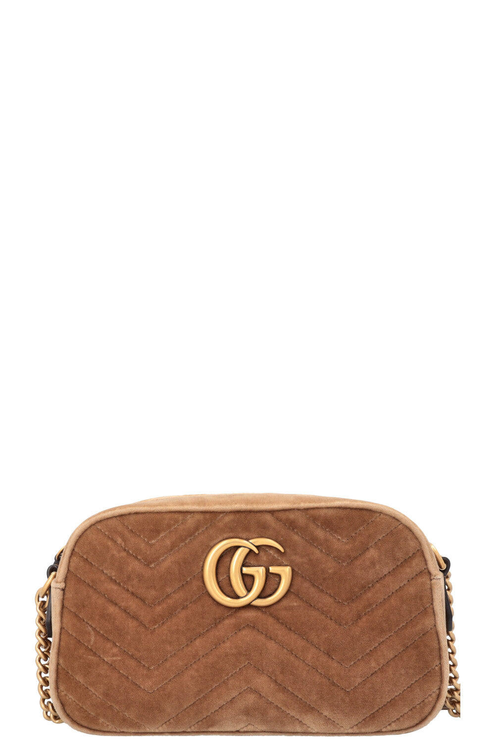 GUCCI Marmont Camera Bag Velvet Brown