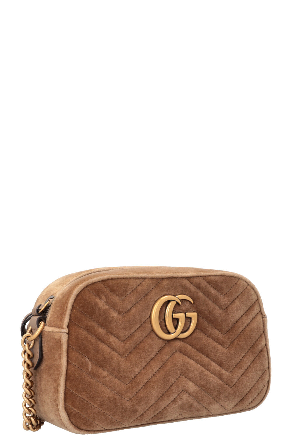 GUCCI Marmont Camera Bag Velvet Brown