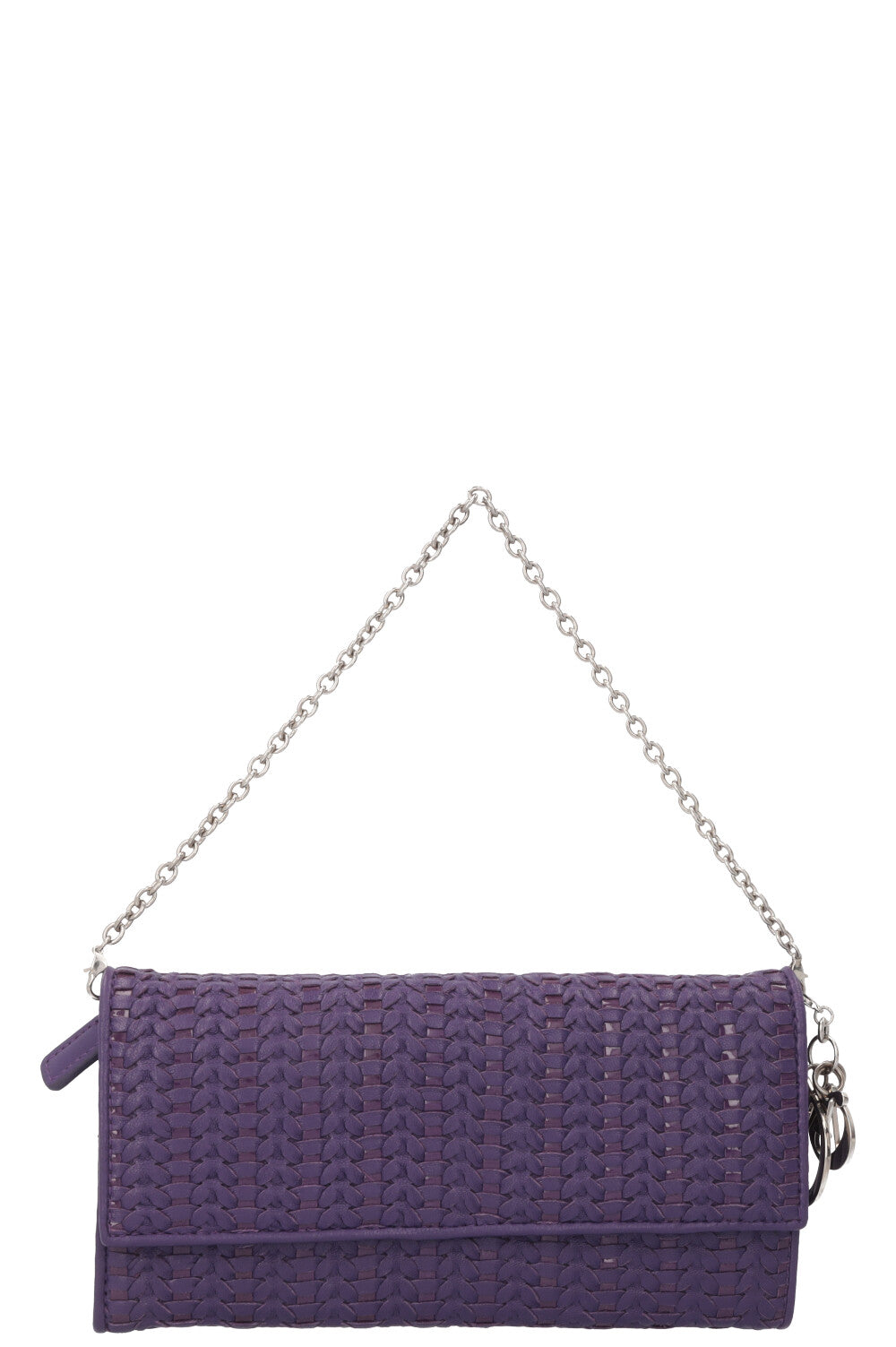 Dior Wallet on Purple Chain Woven Handbag