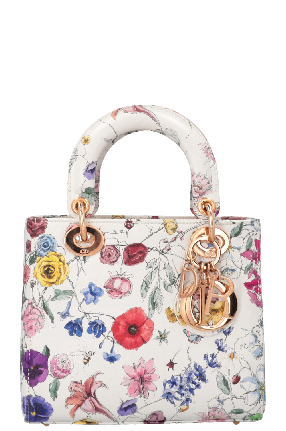 Dior Crossbody Bag Florilegio Lady White Small
