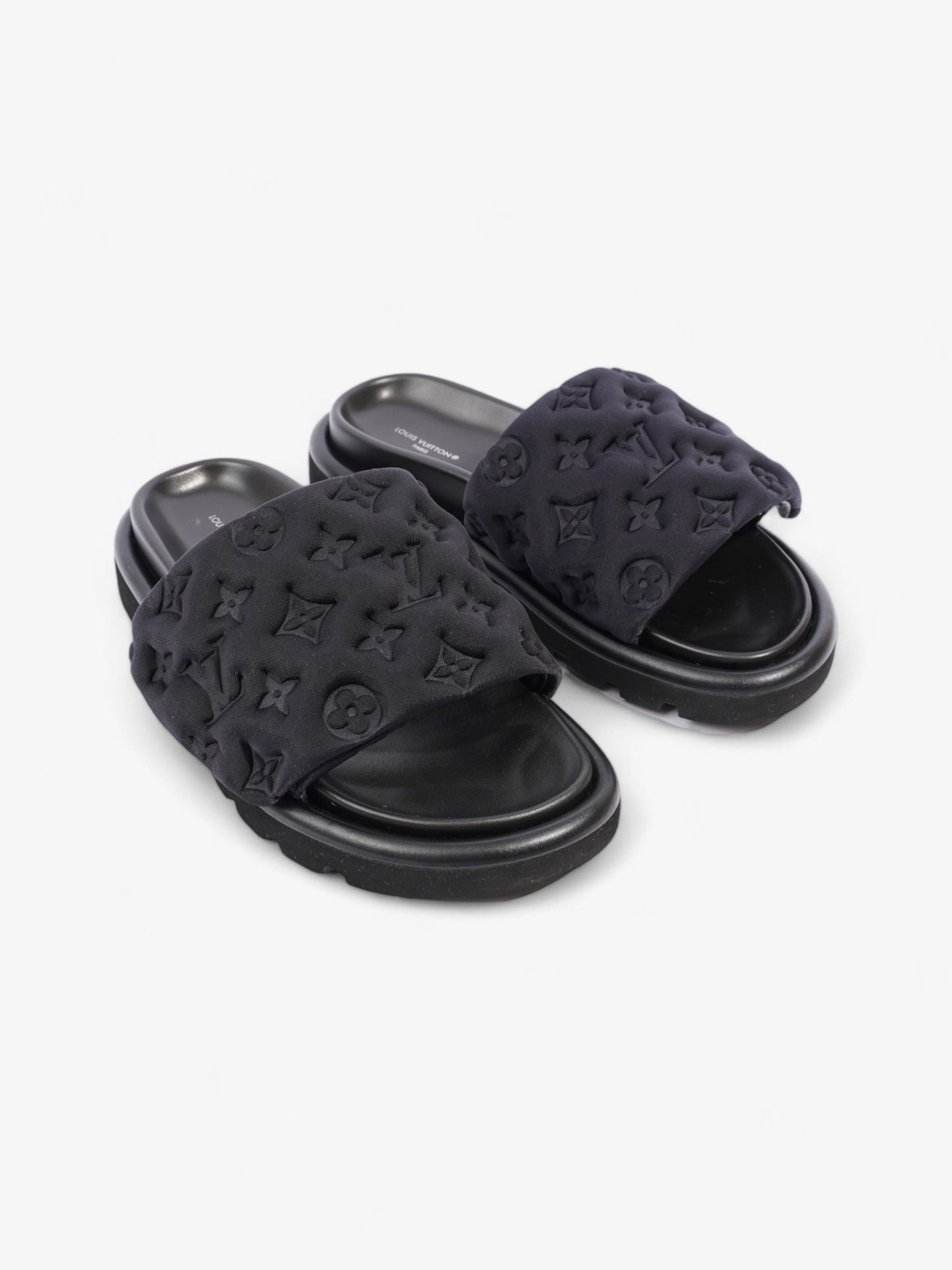 Louis Vuitton Pool Slides Neoprene EU 38 Black Handbag