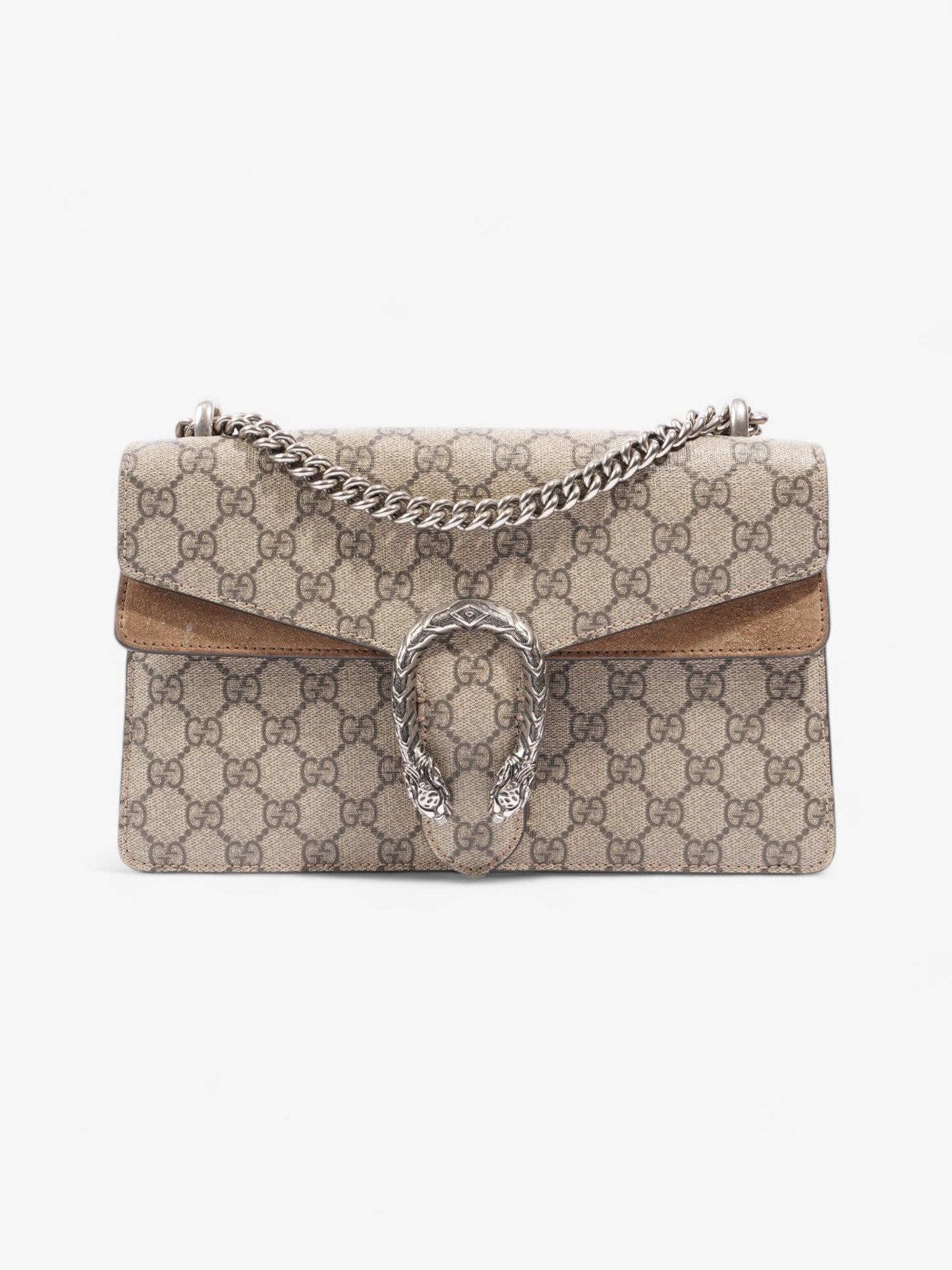 Gucci Dionysus Supreme Coated Shoulder Bag Canvas Beige