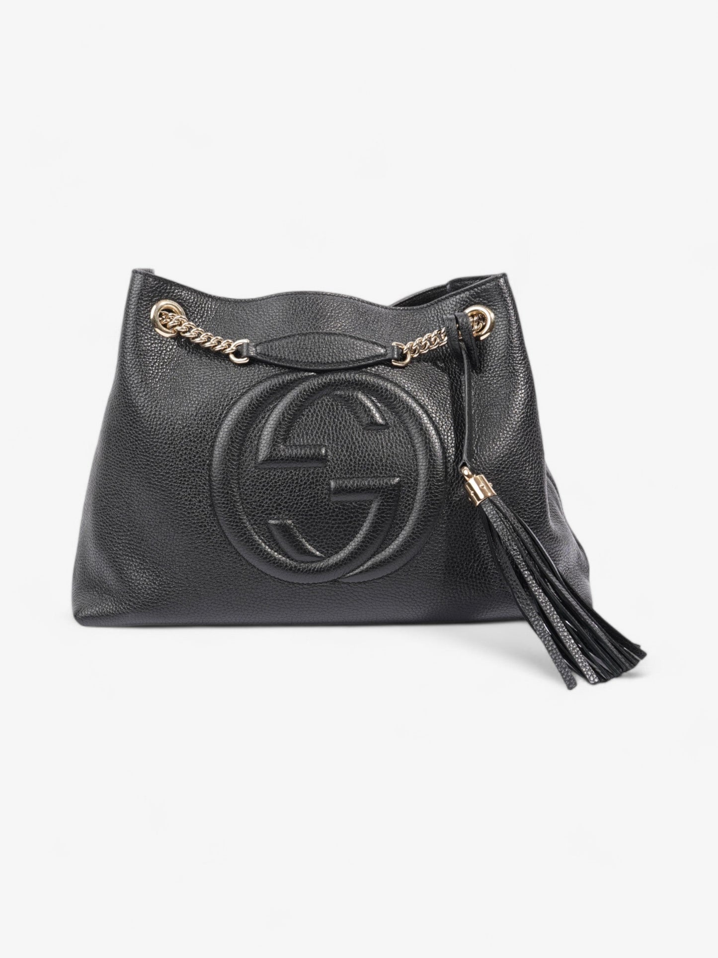 Gucci Soho Chain Tote Leather Black Shoulder Bag