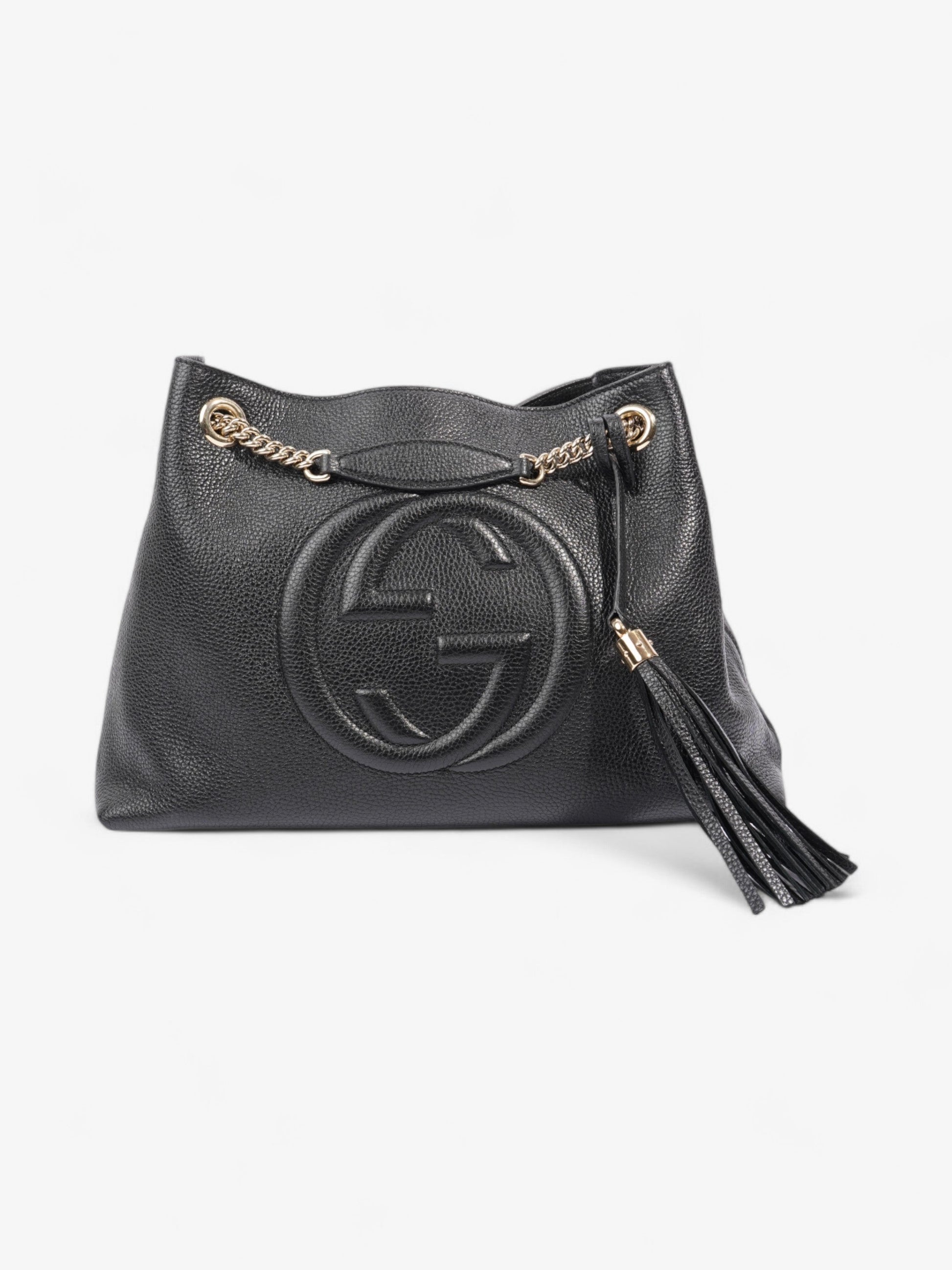 Gucci Soho Chain Tote Leather Black Shoulder Bag