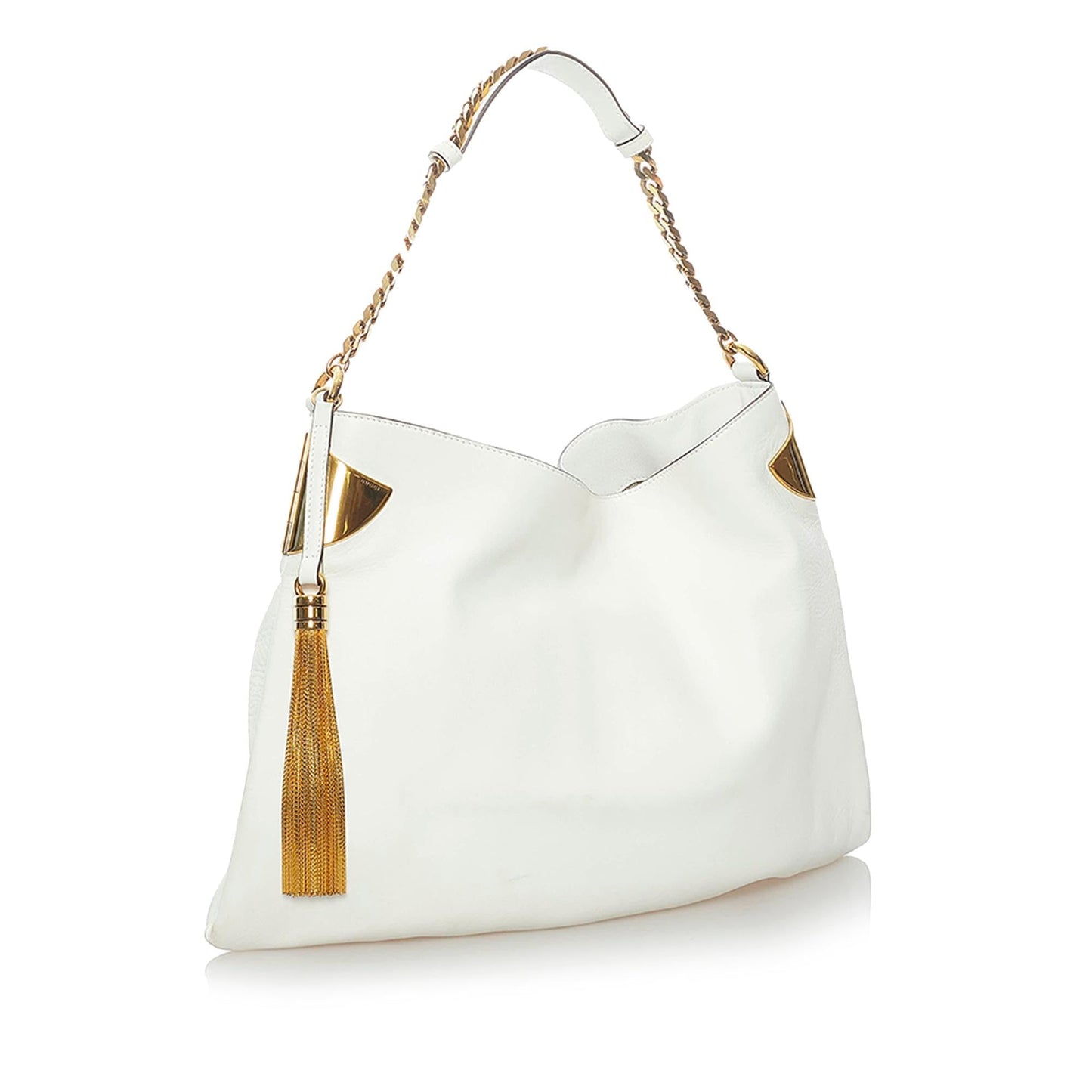 Gucci SHG Leather Calf White Chain Shoulder Bag