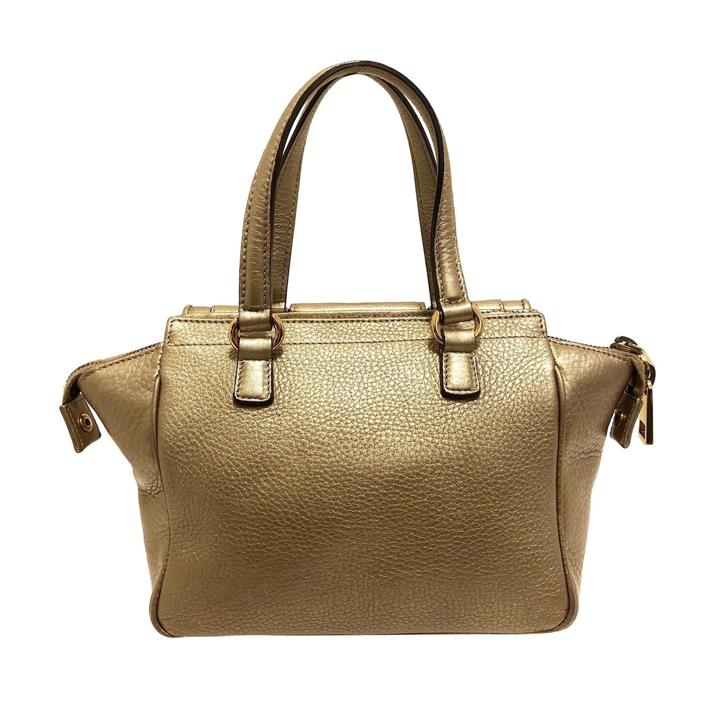 Gucci SHG-xKgunJ Calf Gold Satchel Bag