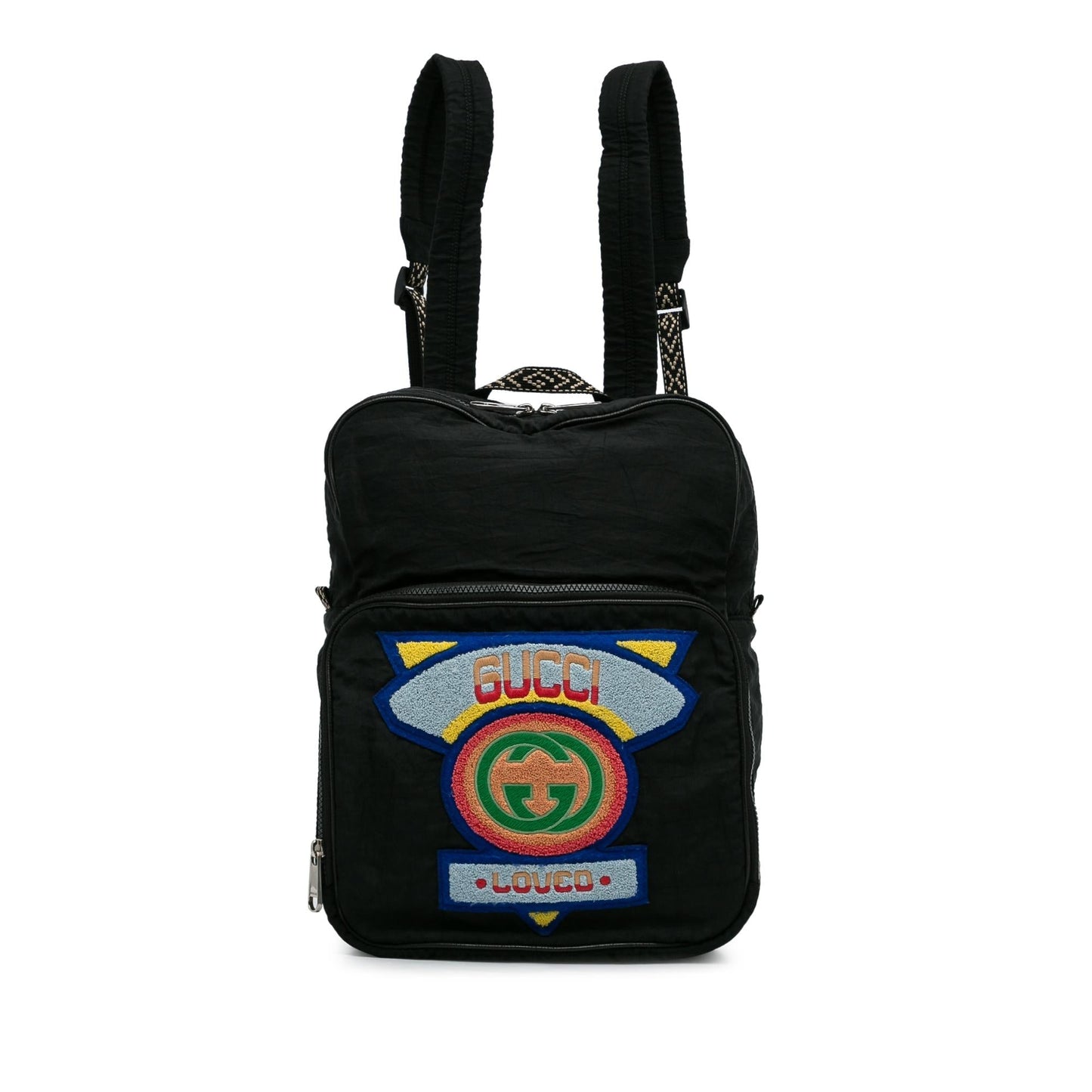 Gucci 80's Patch Backpack SHG-uAJOdY Nylon Black