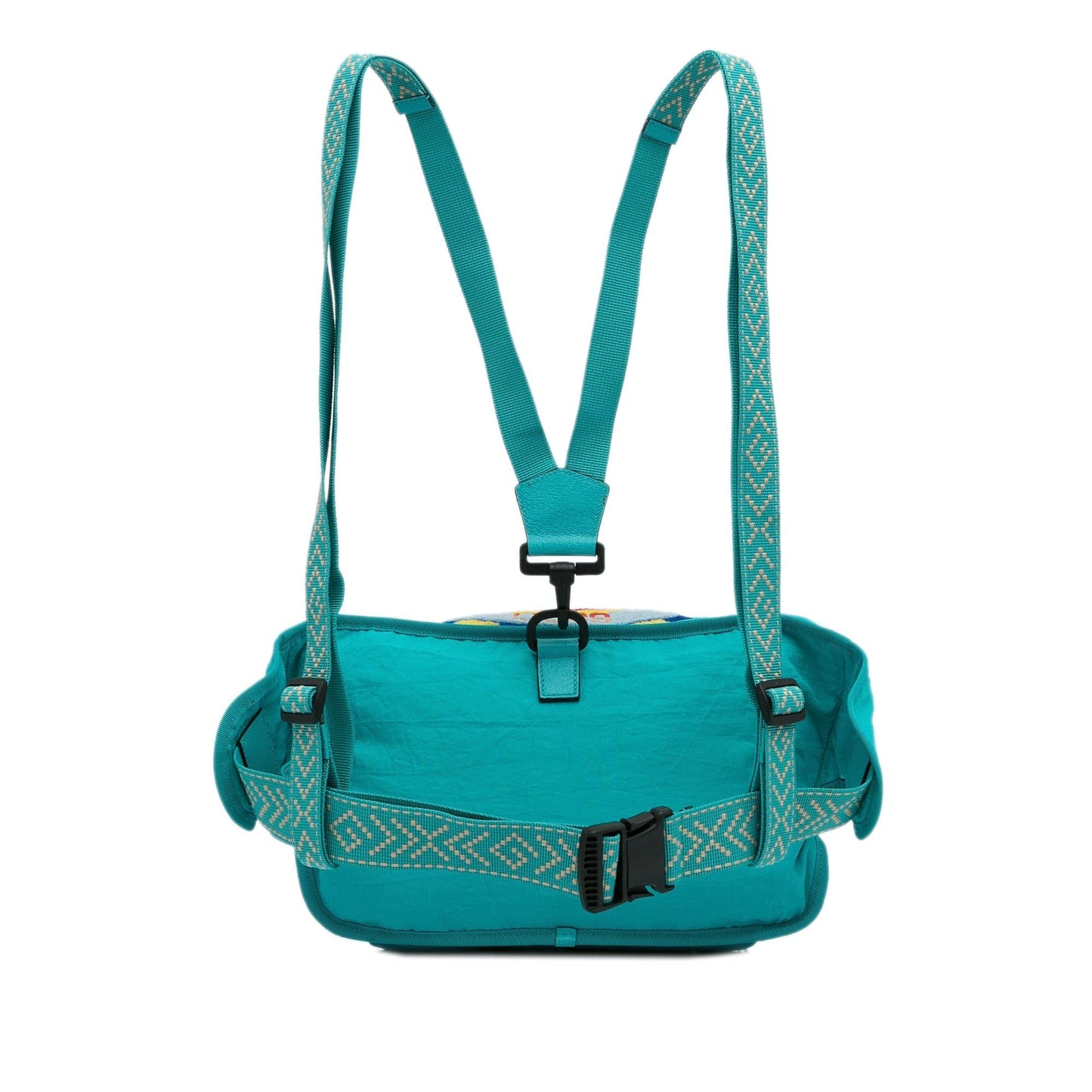 Gucci 80s Patch Convertible Belt SHG-3UFyZN Nylon Green Accessory