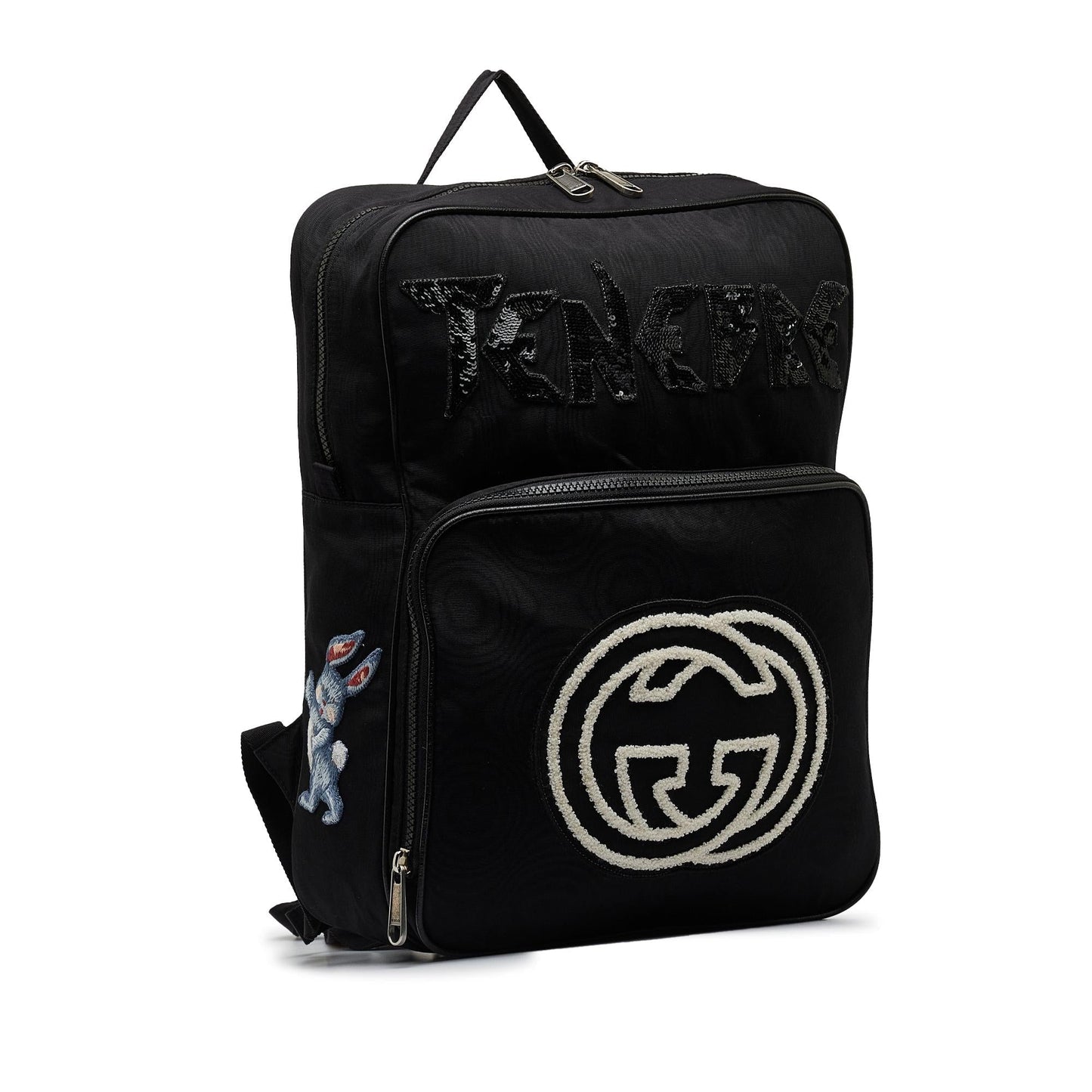 Gucci 80's Patch Tenebre GG Backpack Nylon Black