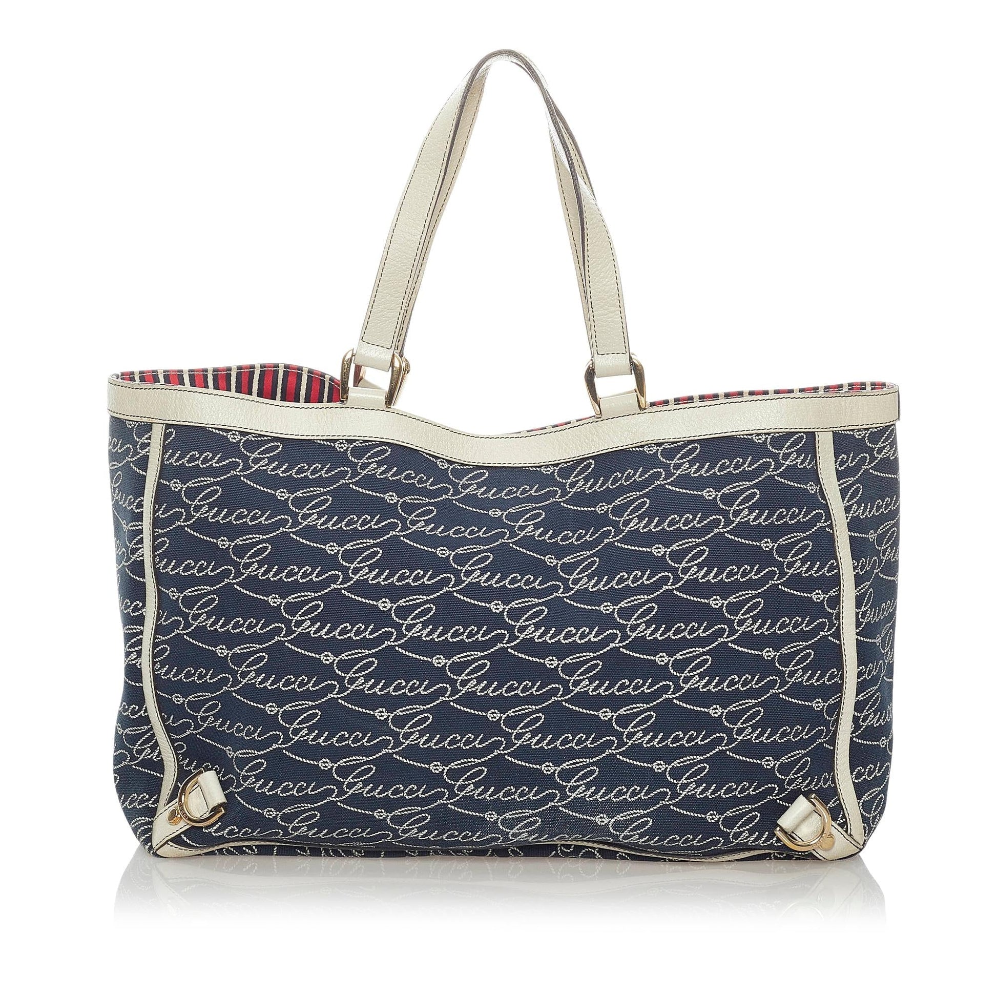 Gucci Abbey D- Ring Canvas Tote Bag (SHG-32612)