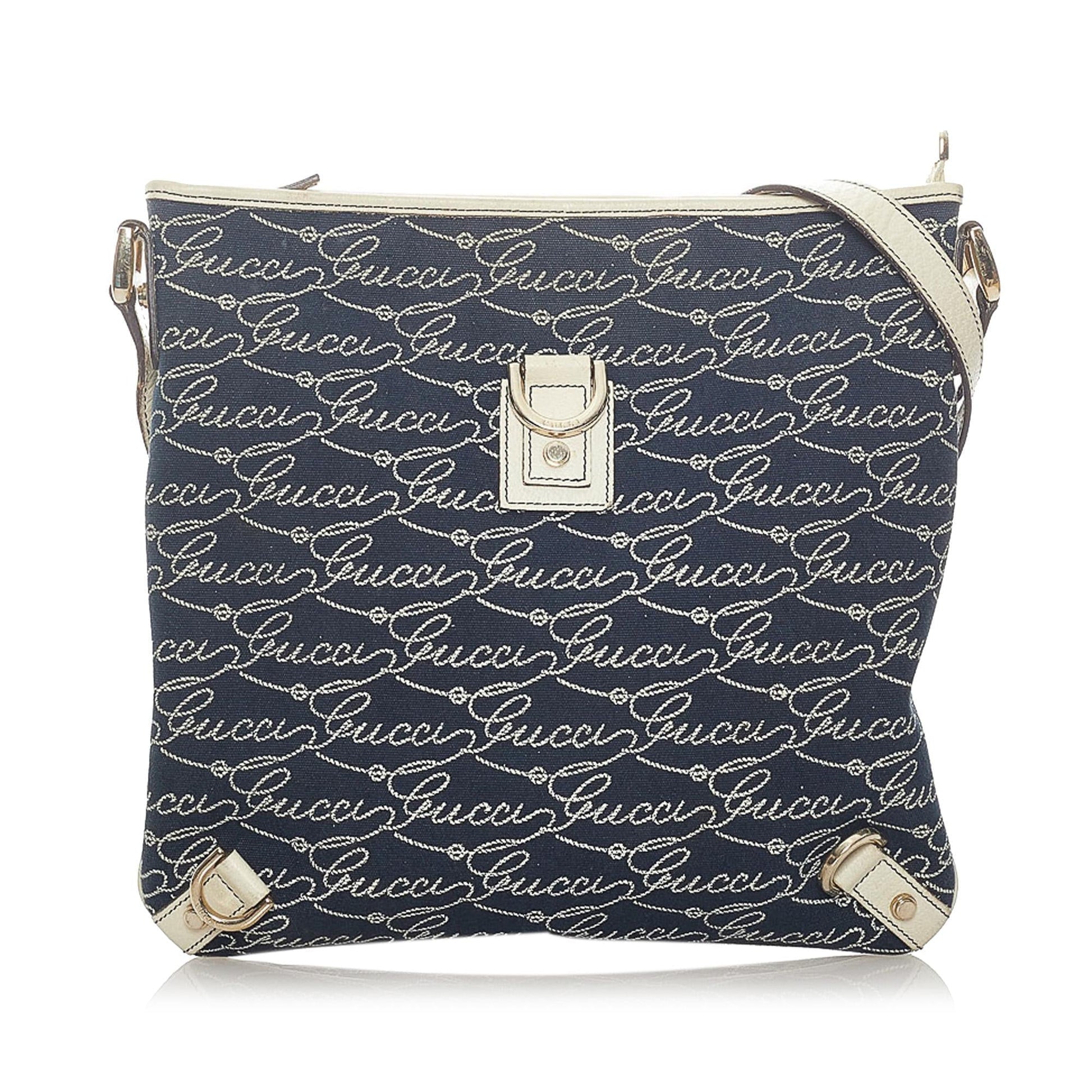 Gucci Abbey D-Ring Denim Crossbody Bag (SHG-33100)
