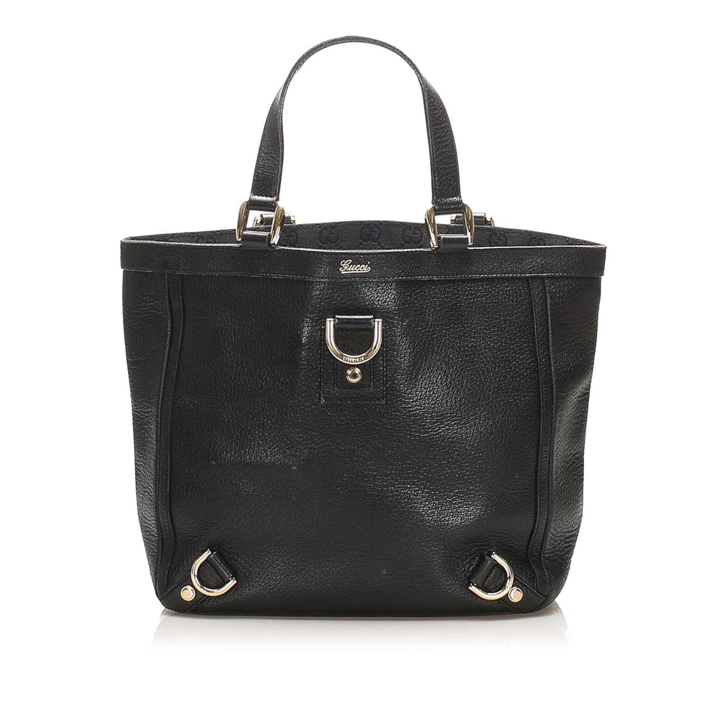 Gucci Abbey-D Ring Leather Handbag (SHG-22400)