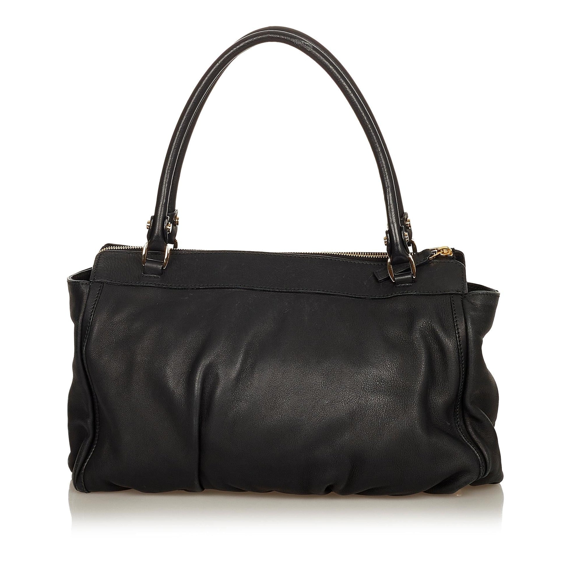 Gucci Abbey D-ring Leather Shoulder Bag (SHG-31845)
