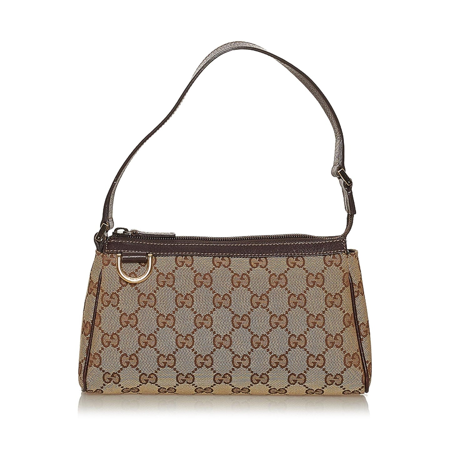 Gucci Abbey GG Baguette SHG Canvas Brown Handbag Baguette Shg