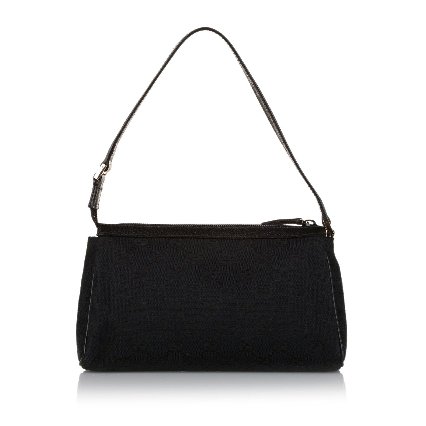 Gucci Abbey GG Baguette SHG Canvas Black Handbag