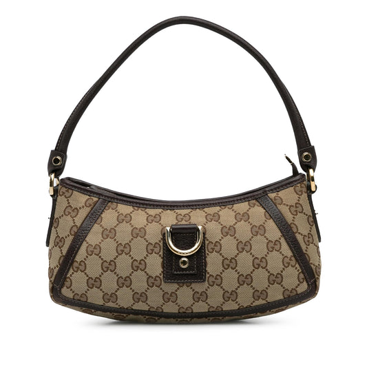 Gucci Abbey GG Baguette SHG-1o7xzY Canvas Brown Handbag