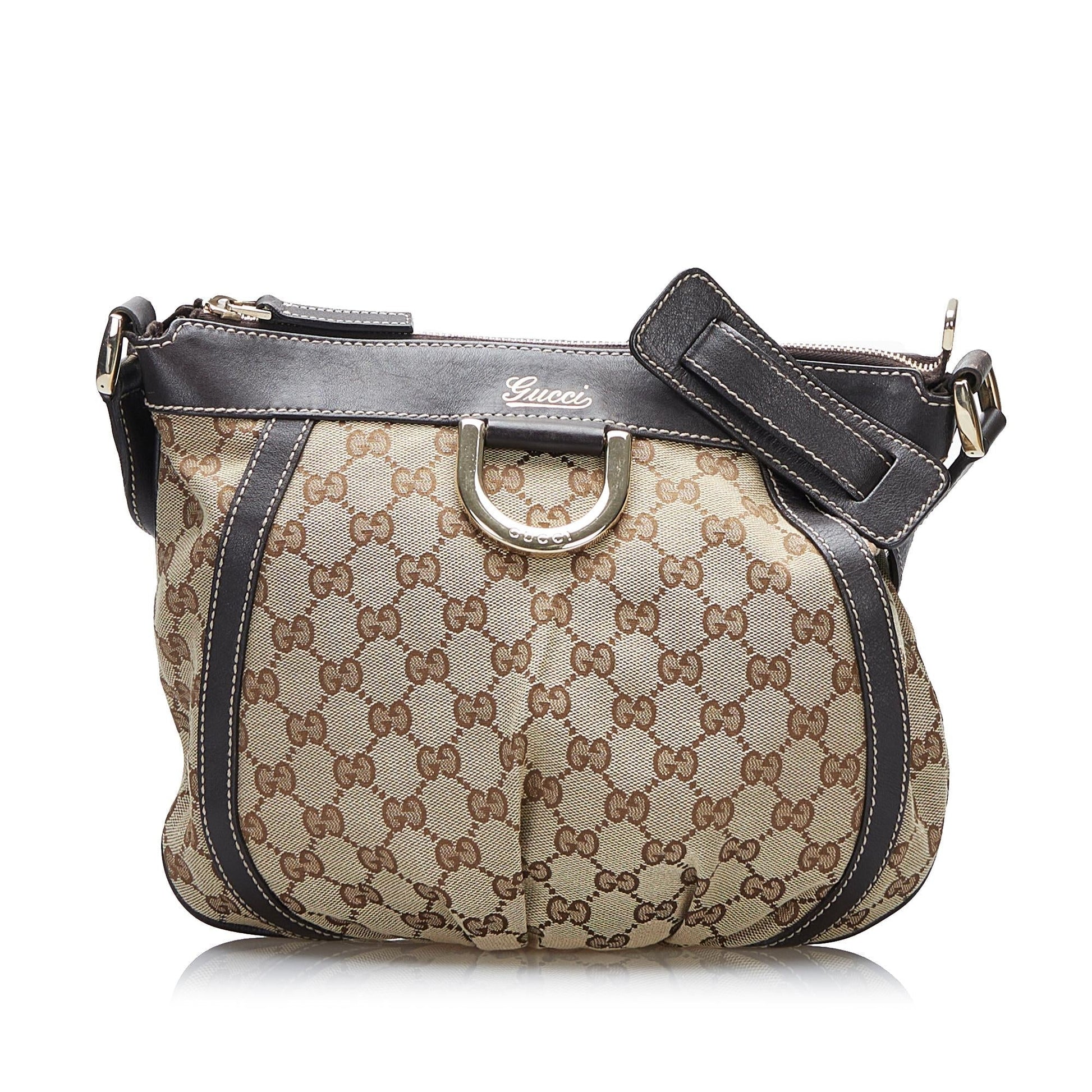 Gucci Abbey GG SHG-biYosl Canvas Brown Crossbody Bag