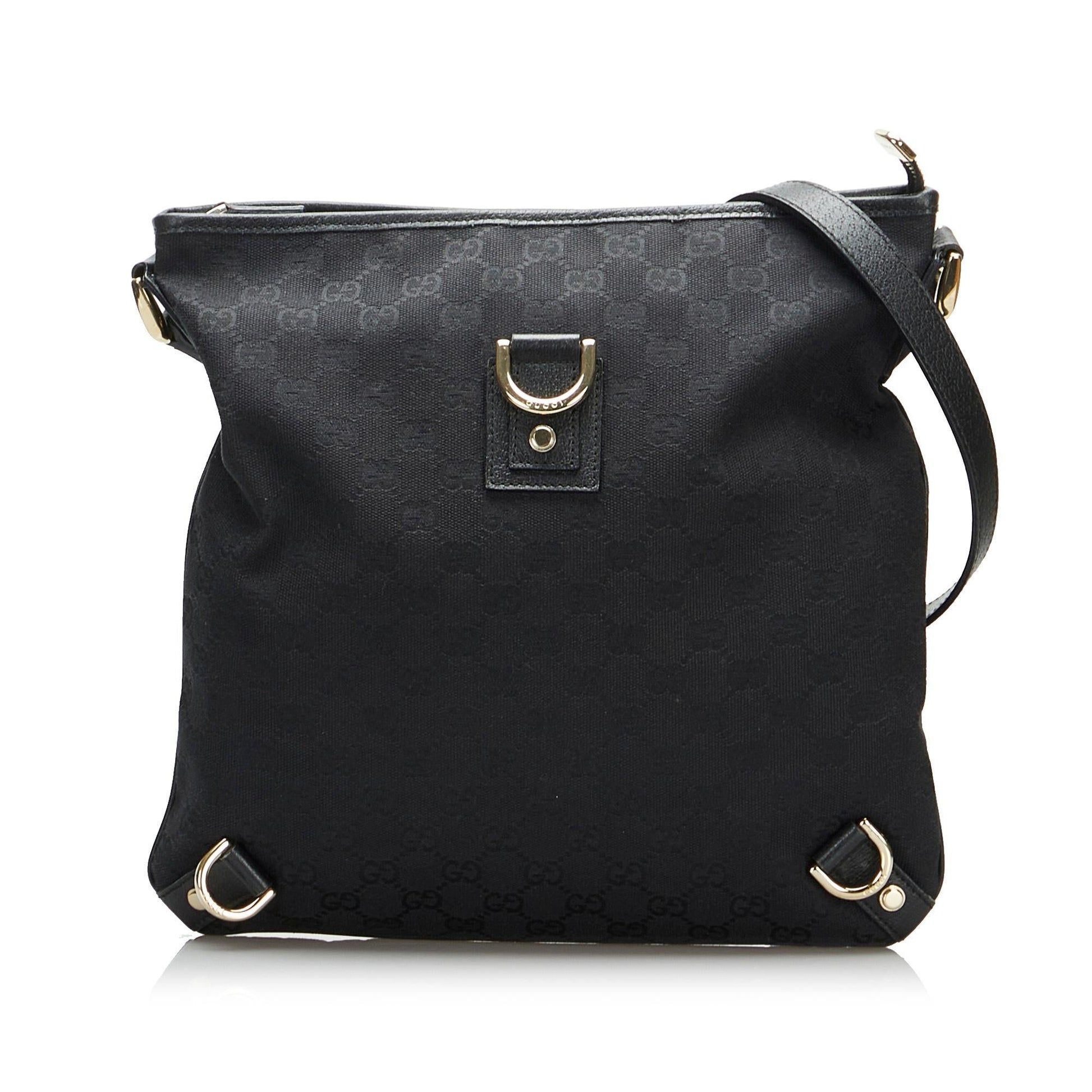 Gucci Abbey GG SHG-a3cW5L Canvas Black Crossbody Bag