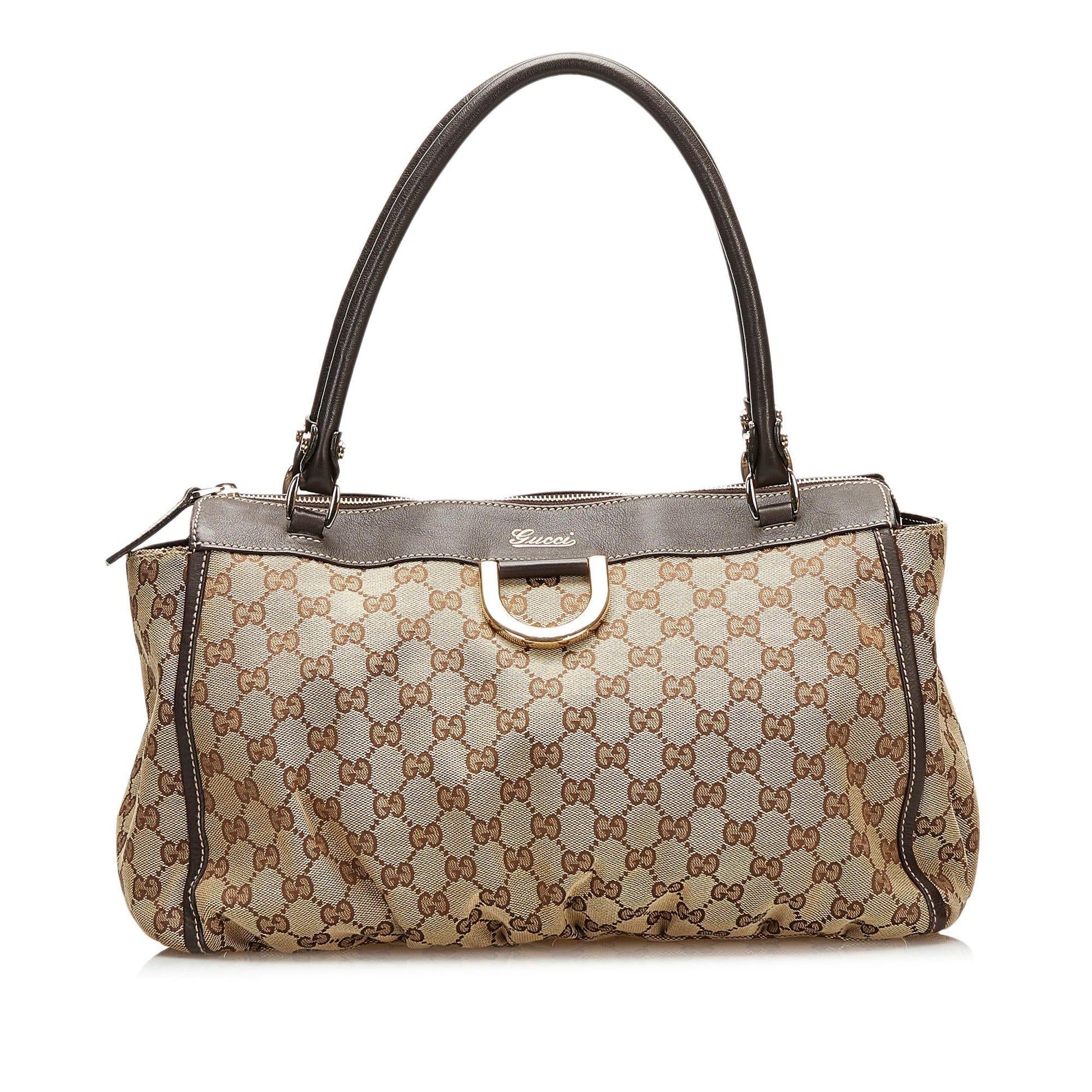 Gucci Abbey GG SHG Canvas Brown Shoulder Bag