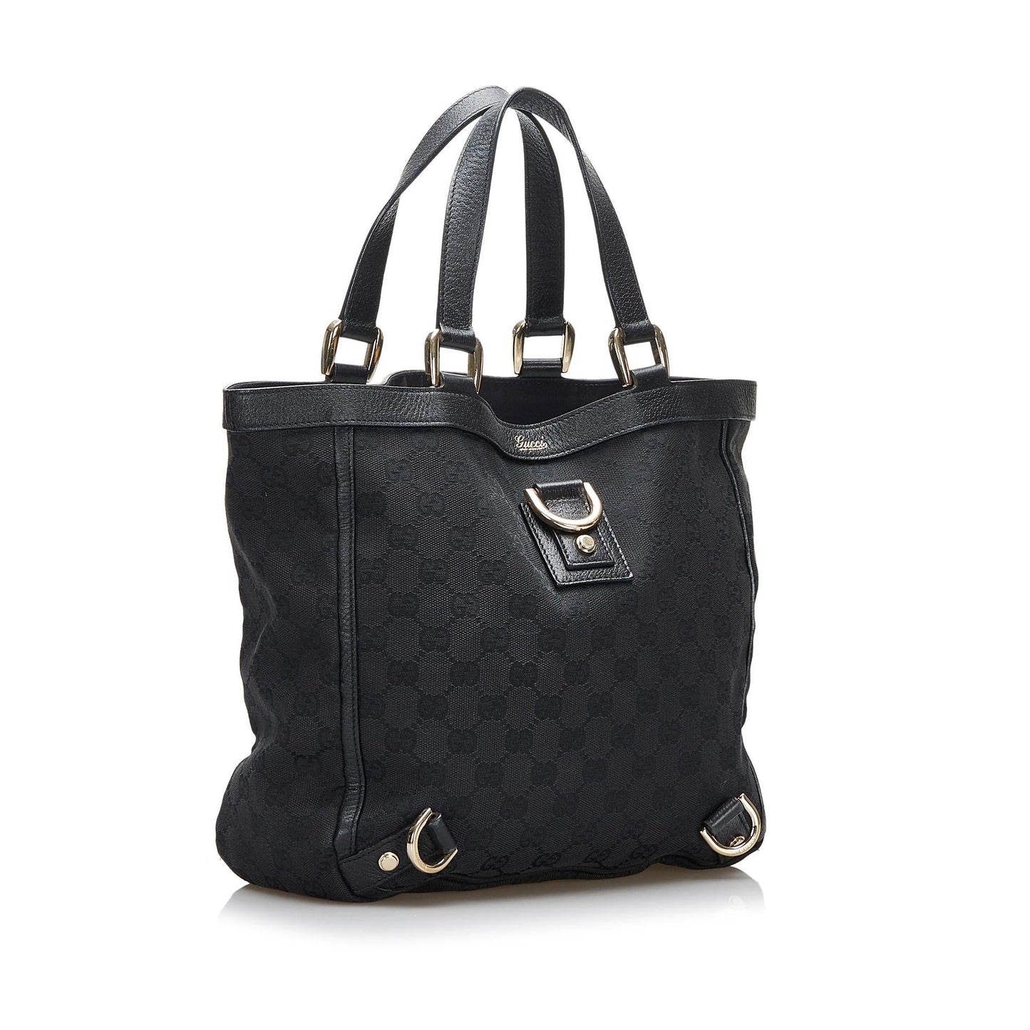 Gucci Abbey GG SHG-maqJoz Canvas Black Tote Bag