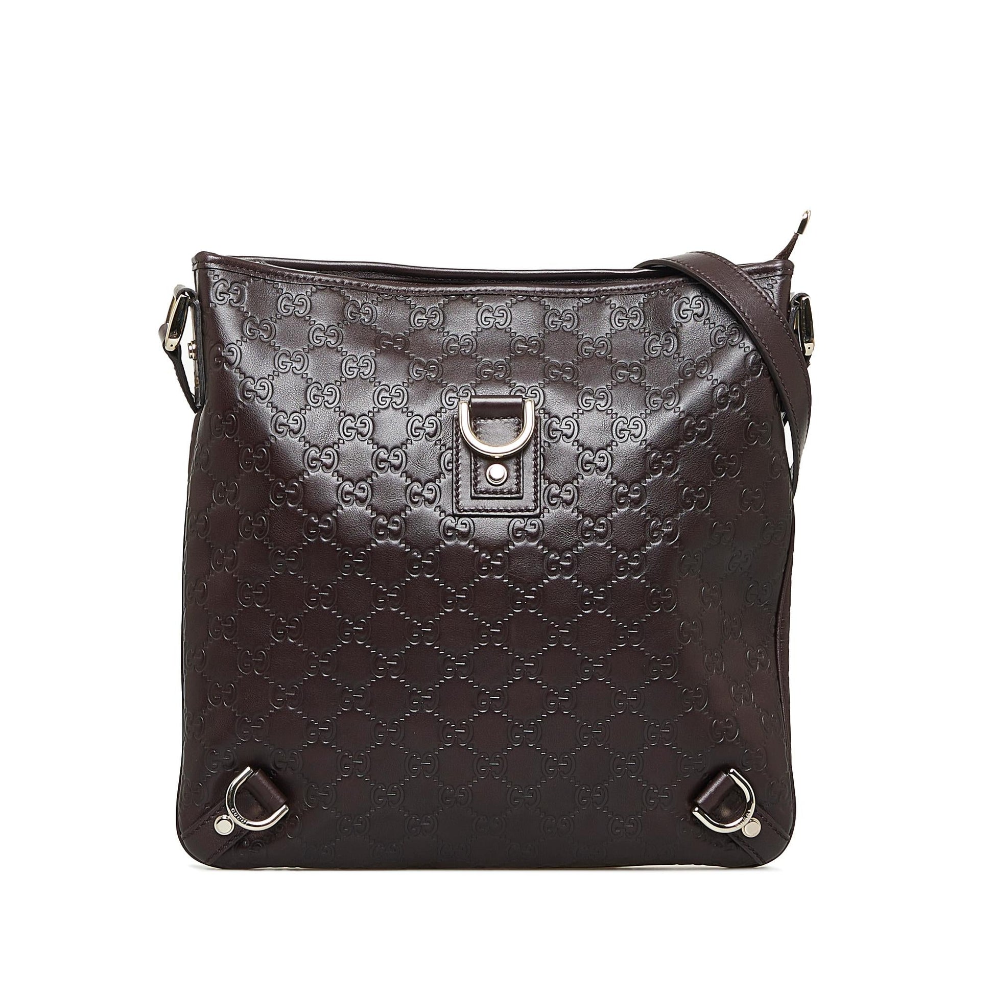 Gucci Abbey Guccissima SHG-2YK9DC Calf Brown Crossbody Bag