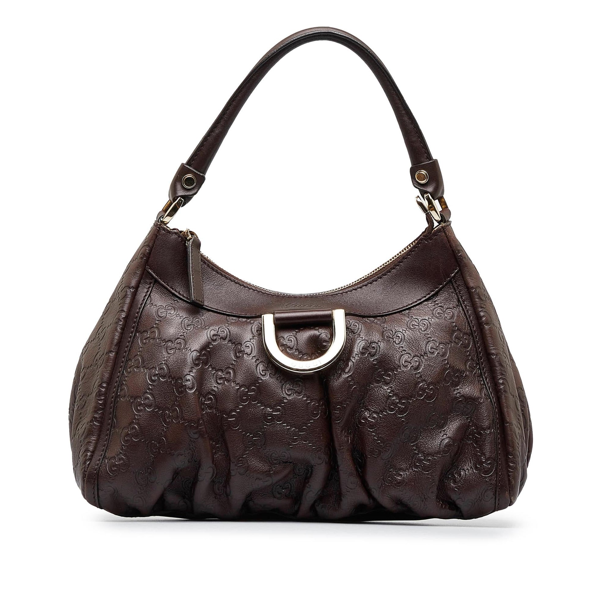 Gucci Abbey Guccissima SHG-NokMiC Calf Brown Shoulder Bag