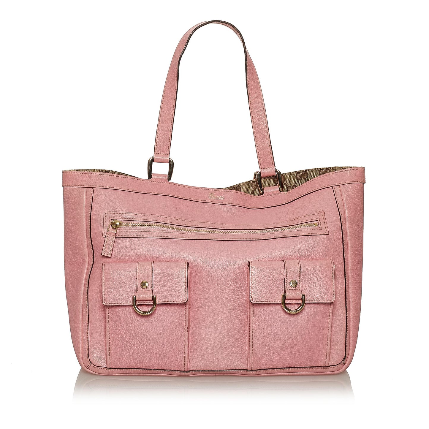 Gucci Abbey Iris SHG Leather Calf Pink Tote Bag